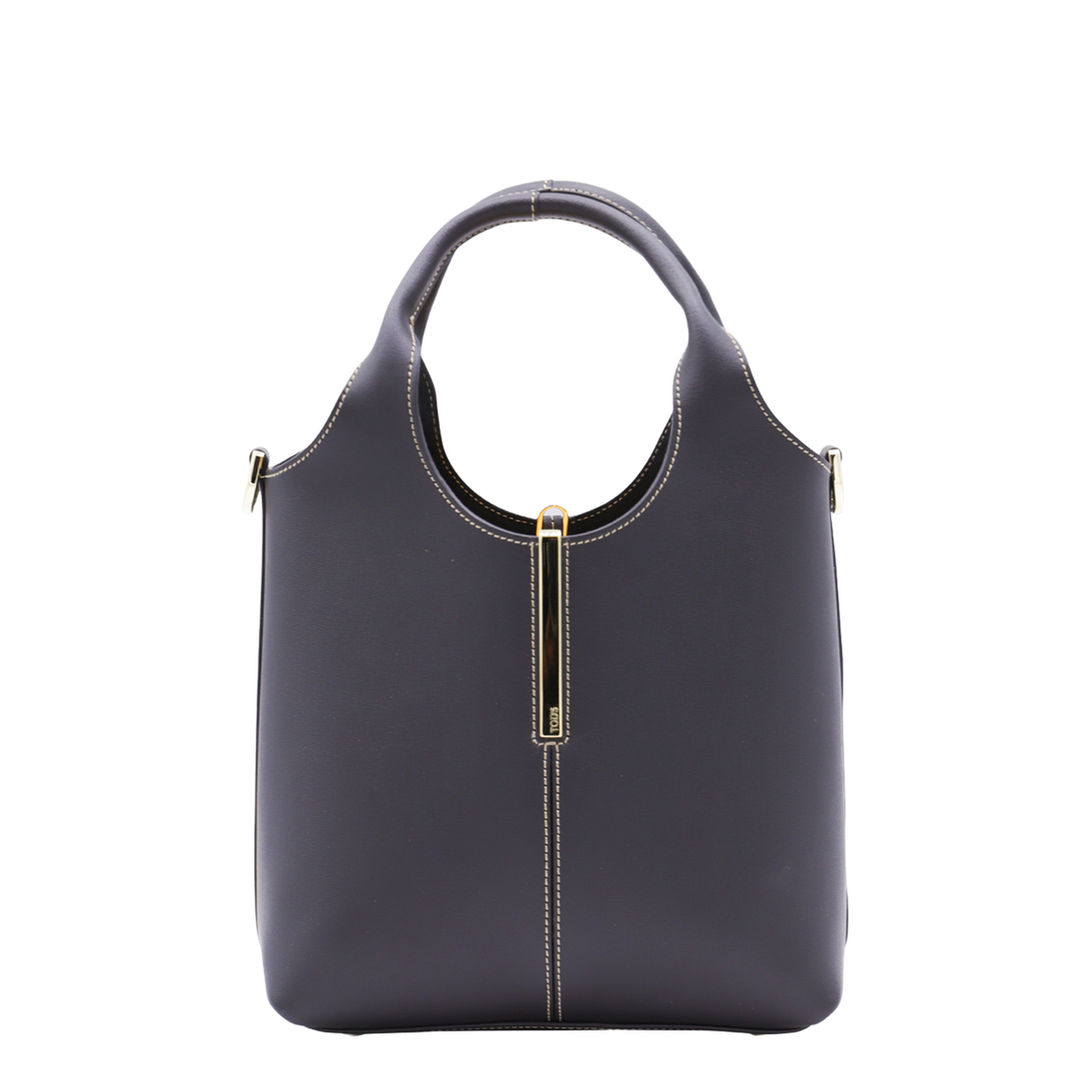 Shopping Bag Mini Calfskin Tote - Black - Image 2
