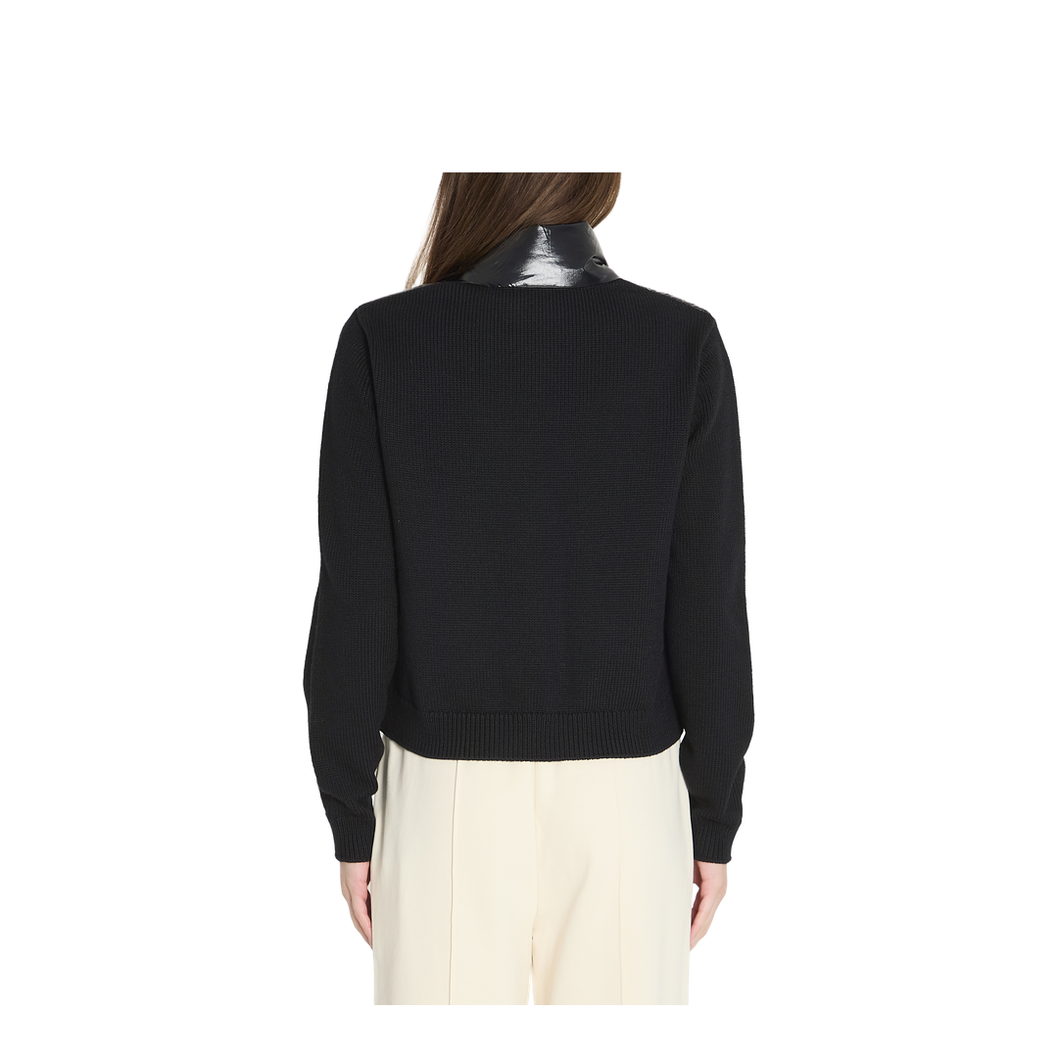 Padded Zip-Up Wool Cardigan - Image 4