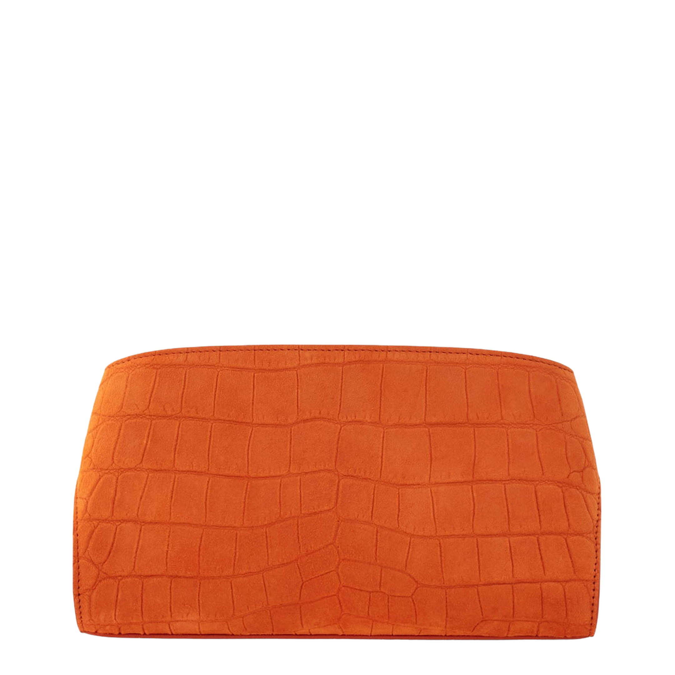 Hug Mini Suede Crossbody Bag - Orange Animal Print - Image 2