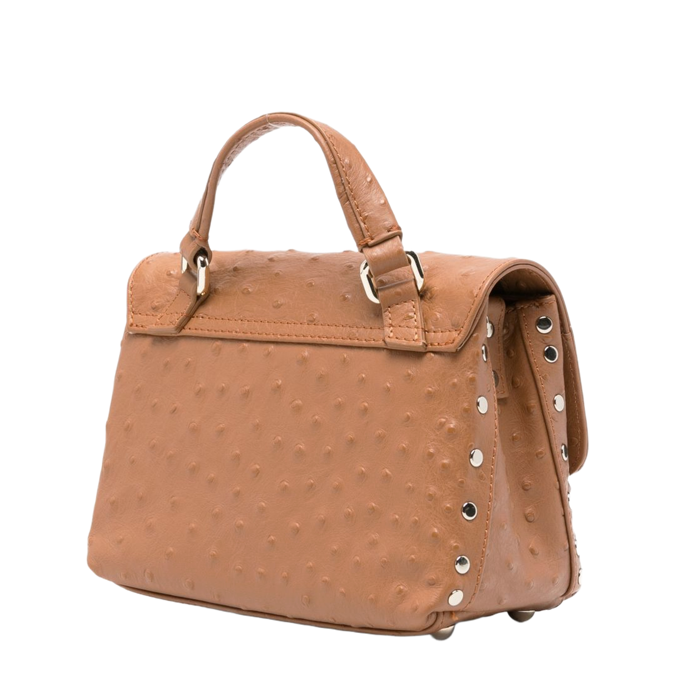 Postina Baby Calfskin Top Handle Bag - Cactus Cuoio Romano - Image 3