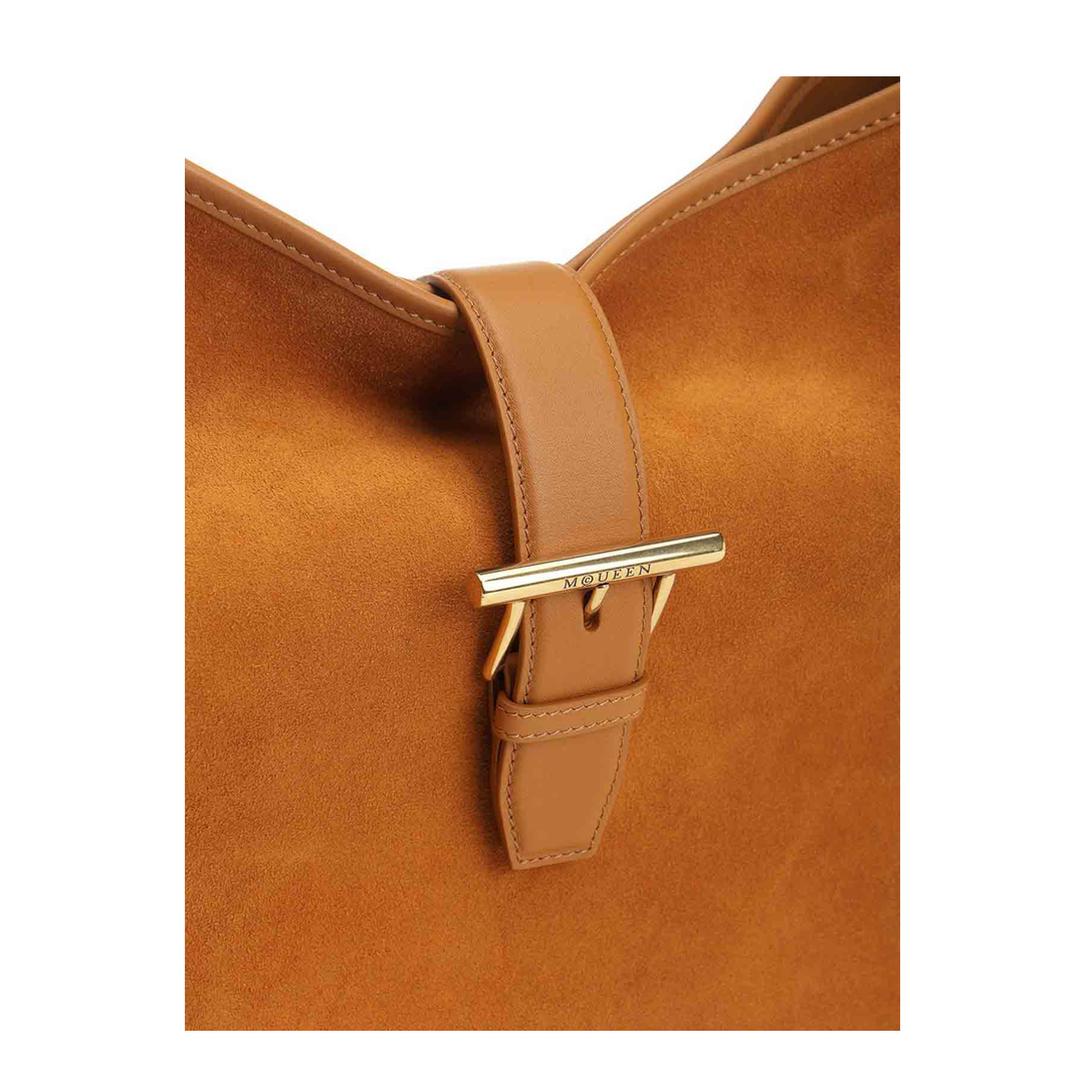 Adjustable Leather Shoulder Bag with Vintage Gold Metal T-Bar Closure - Image 5