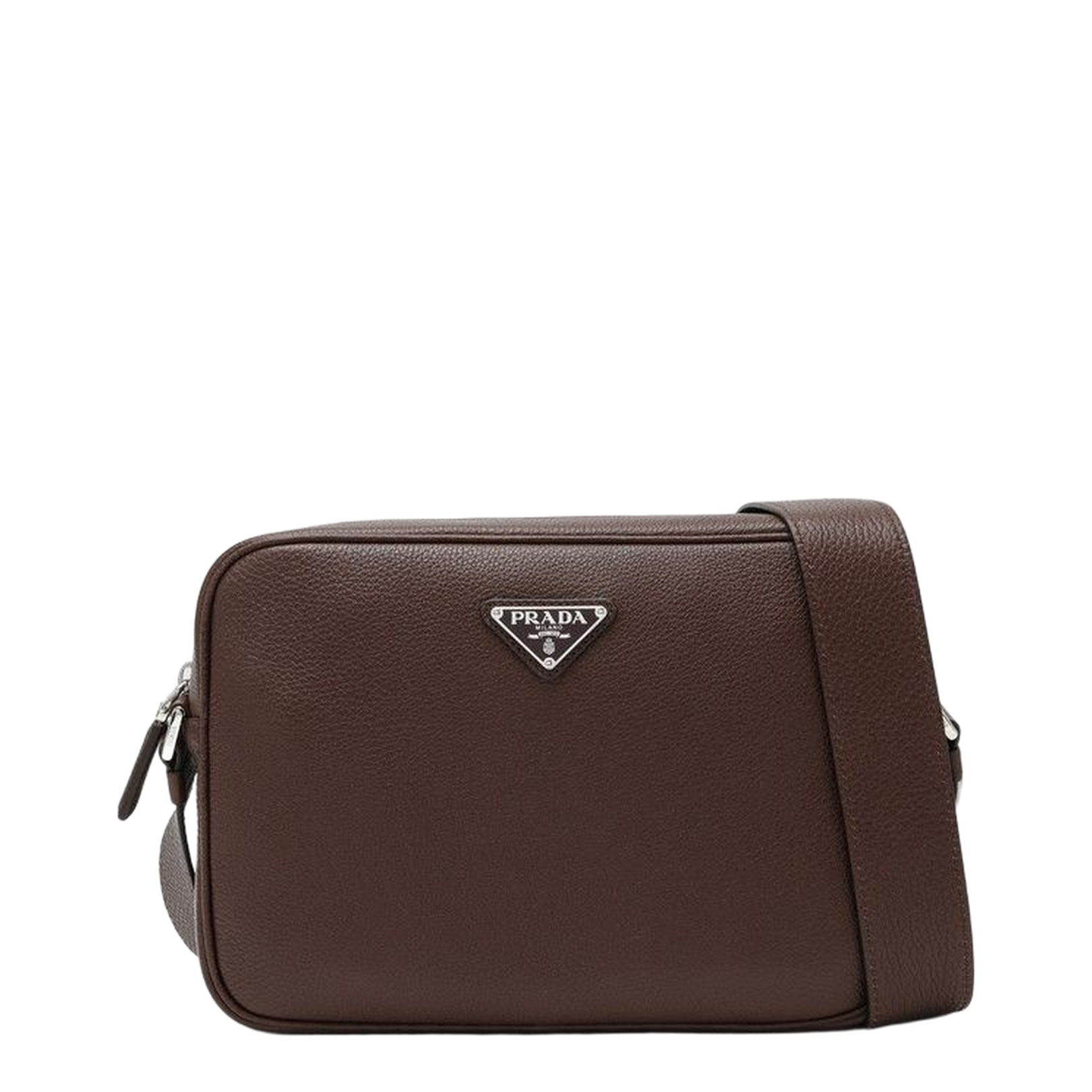 Burnt Brown Leather Crossbody Bag - Image 1