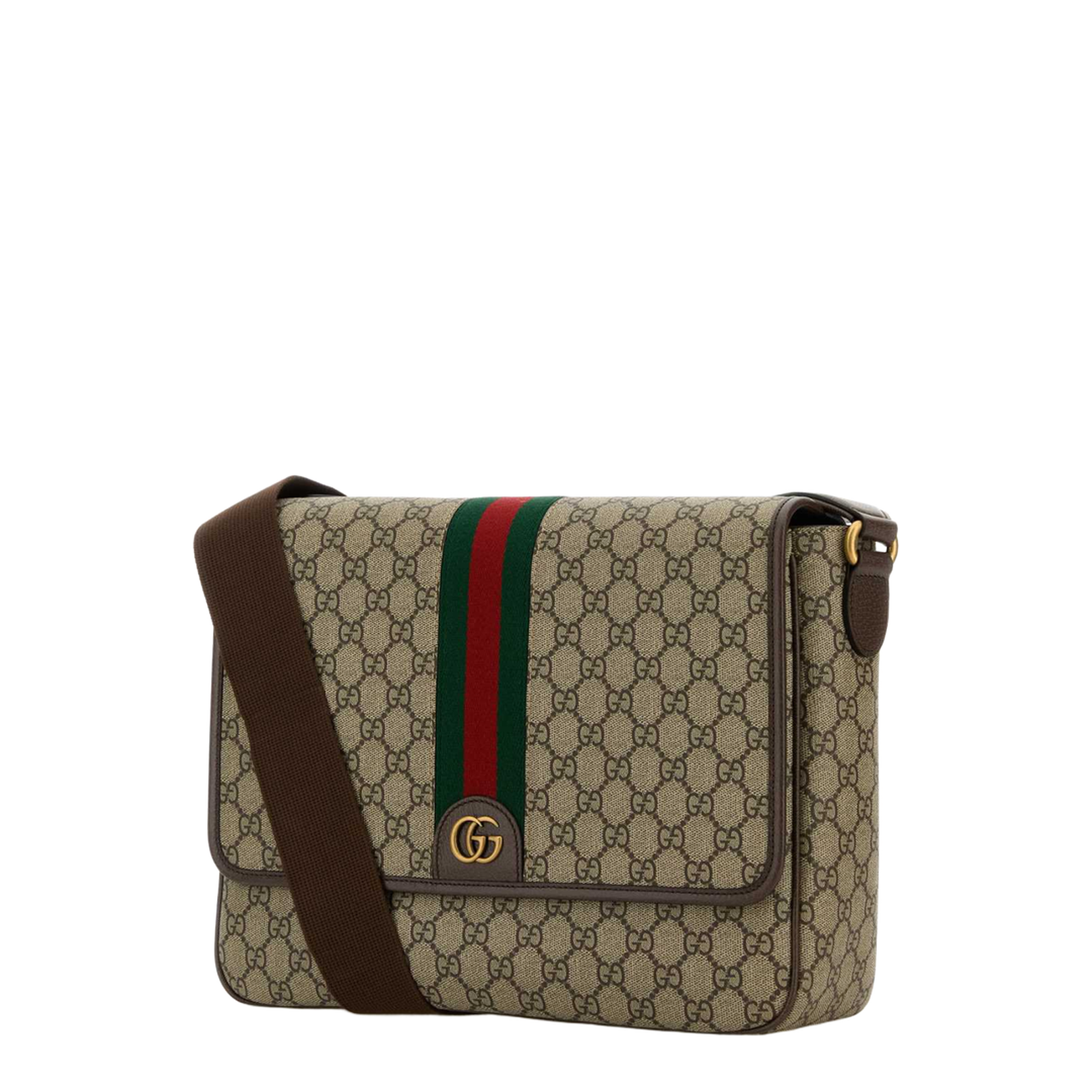 Ophidia Canvas Shoulder Bag Gray - Image 4