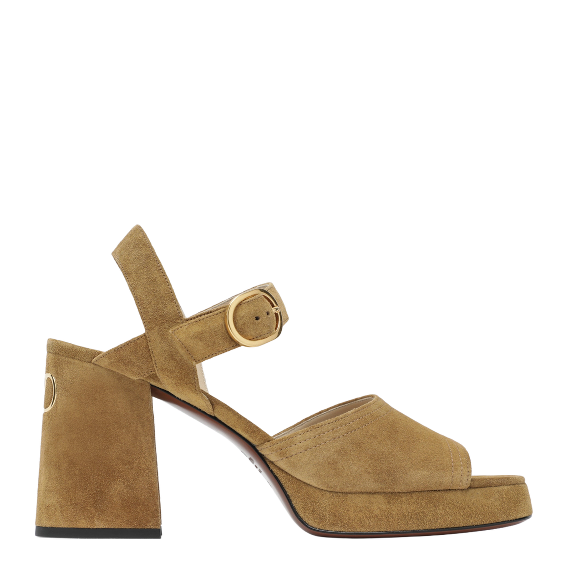 Beige Fawcette Platform Sandals in Split Leather - Image 1