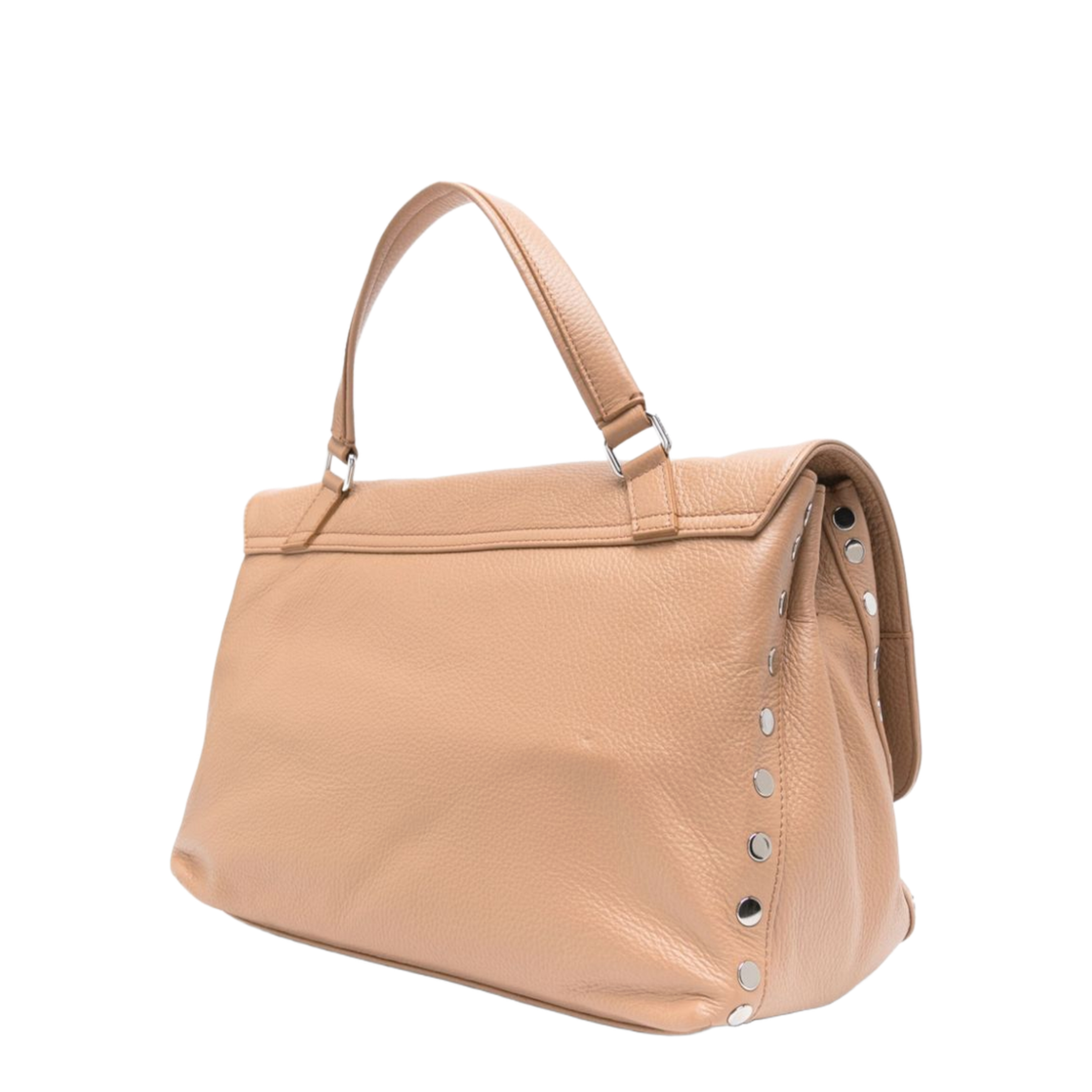 Postina Daily Medium Leather Handbag - Light Brown - Image 2