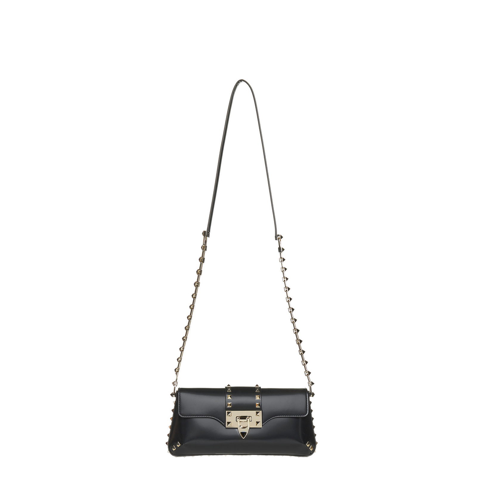 Garavani Rockstud Shoulder Bag in Brushed Leather - Image 1