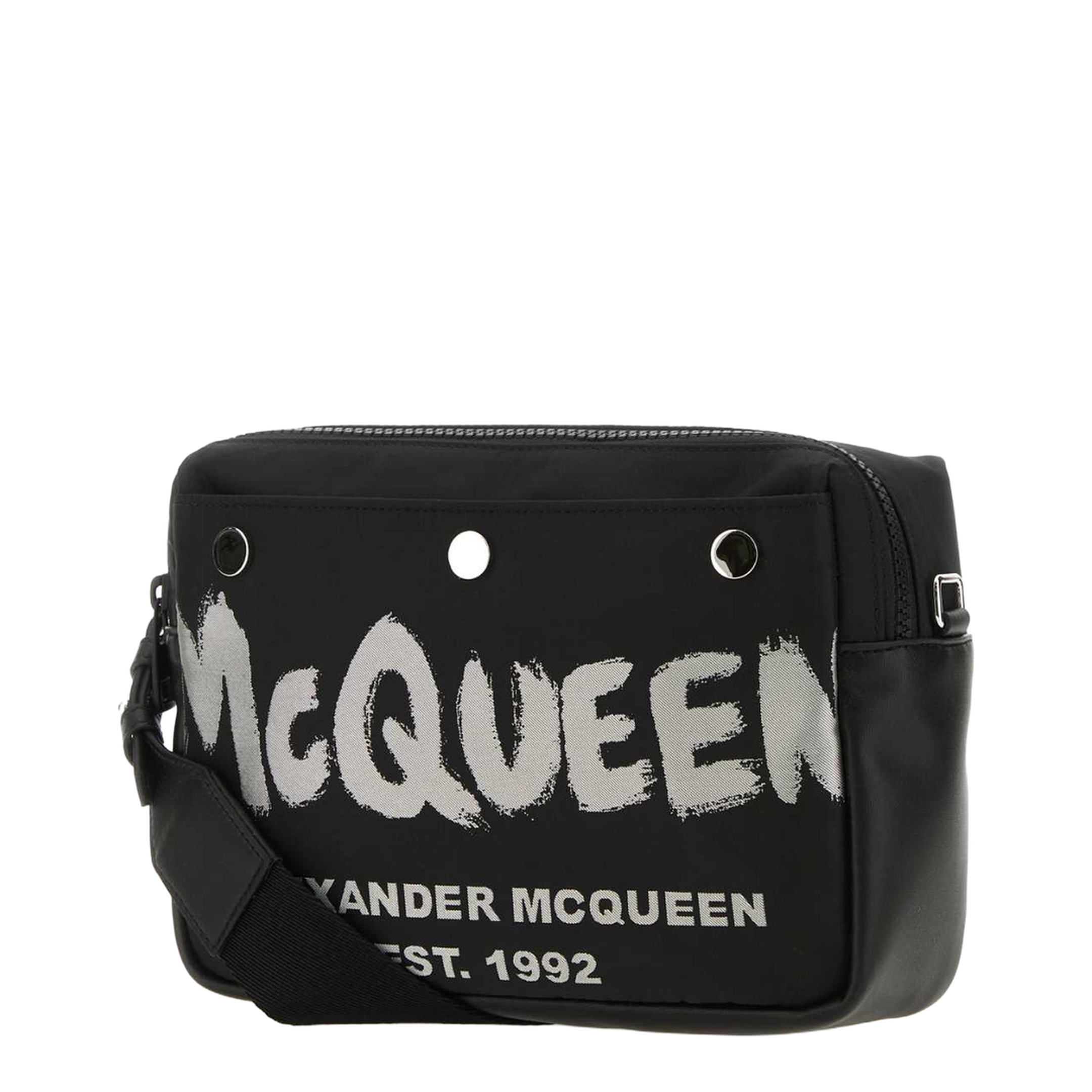 Polyester Camera Bag - Black/White - Image 3