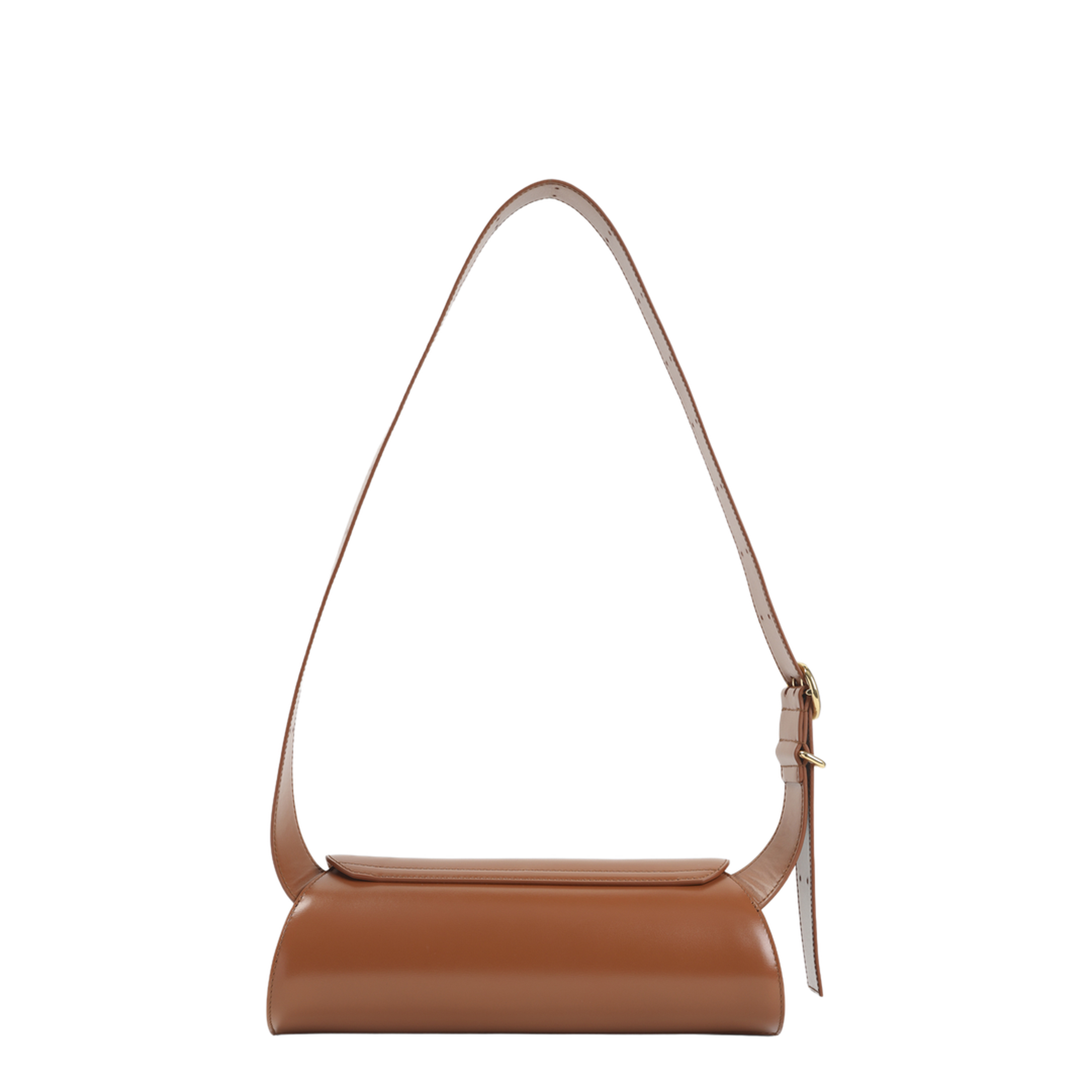 Cannolo Small Calf Leather Shoulder Bag - Tan - Image 4