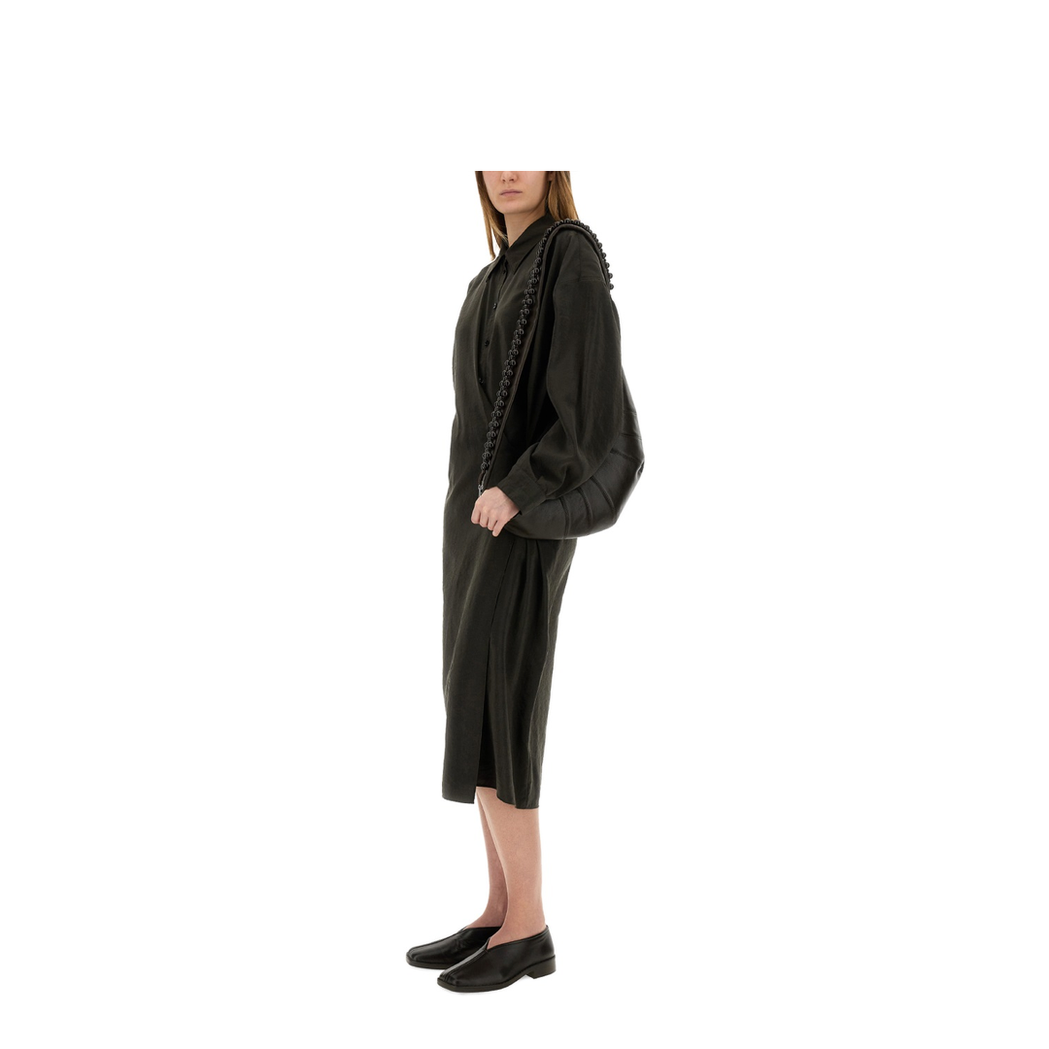 Straight Collar Twisted Dress - Image 4