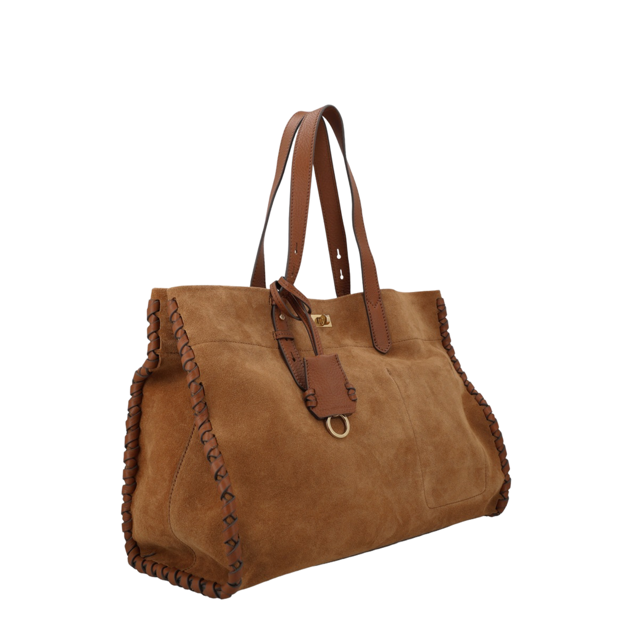 Mortimer Suede Leather Tote - Pecan - Image 3