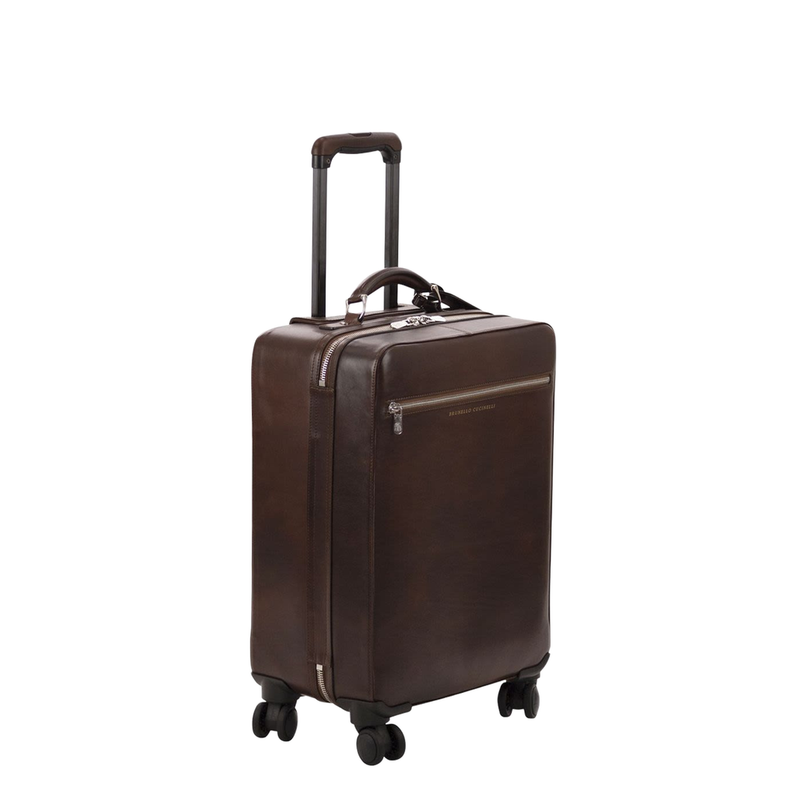 Burnished Calfskin Suitcase in Burgundy - Image 4
