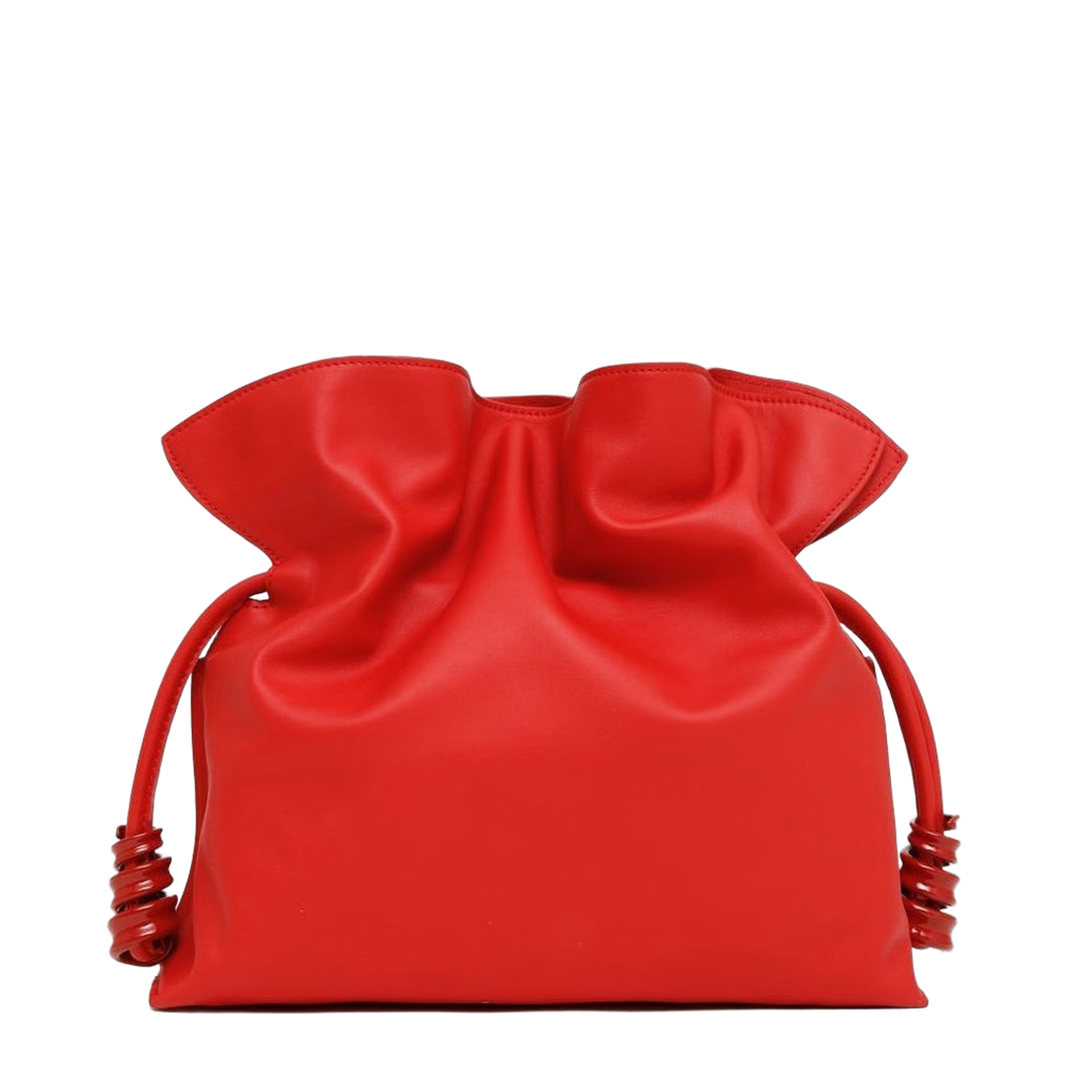 Flamenco Medium Nappa Calfskin Clutch - Scarlet Red - Image 4