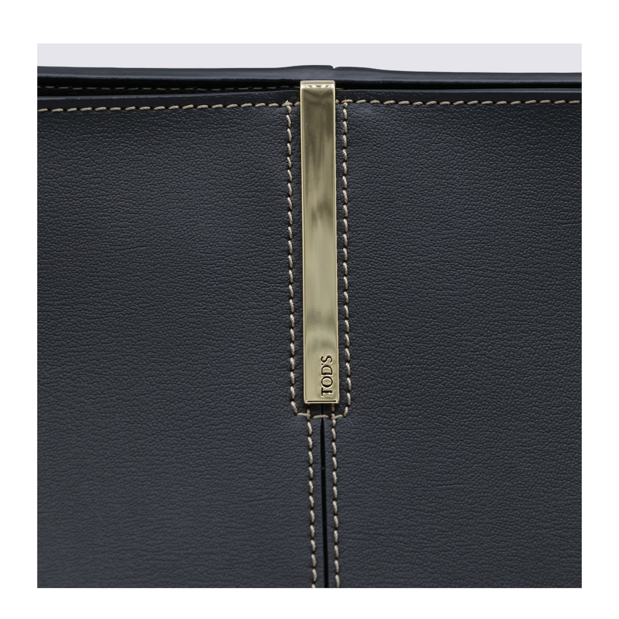 Medium Small Calfskin Shopping Bag - Black - Image 8