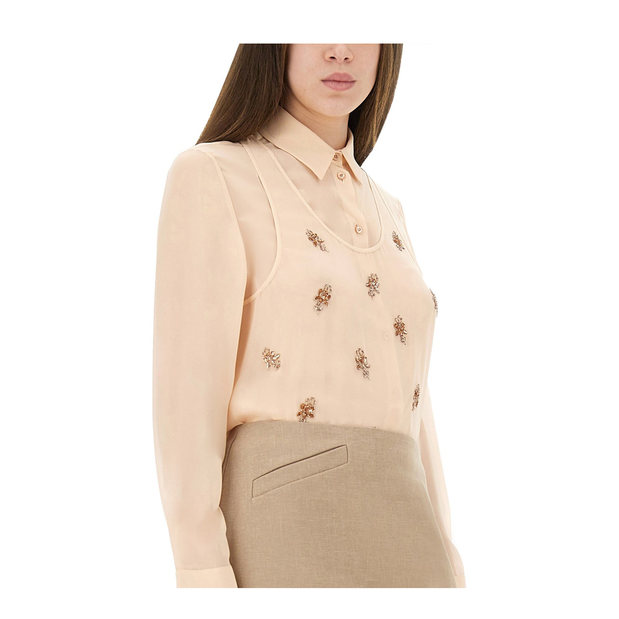 Embroidered Georgette Top - Image 3