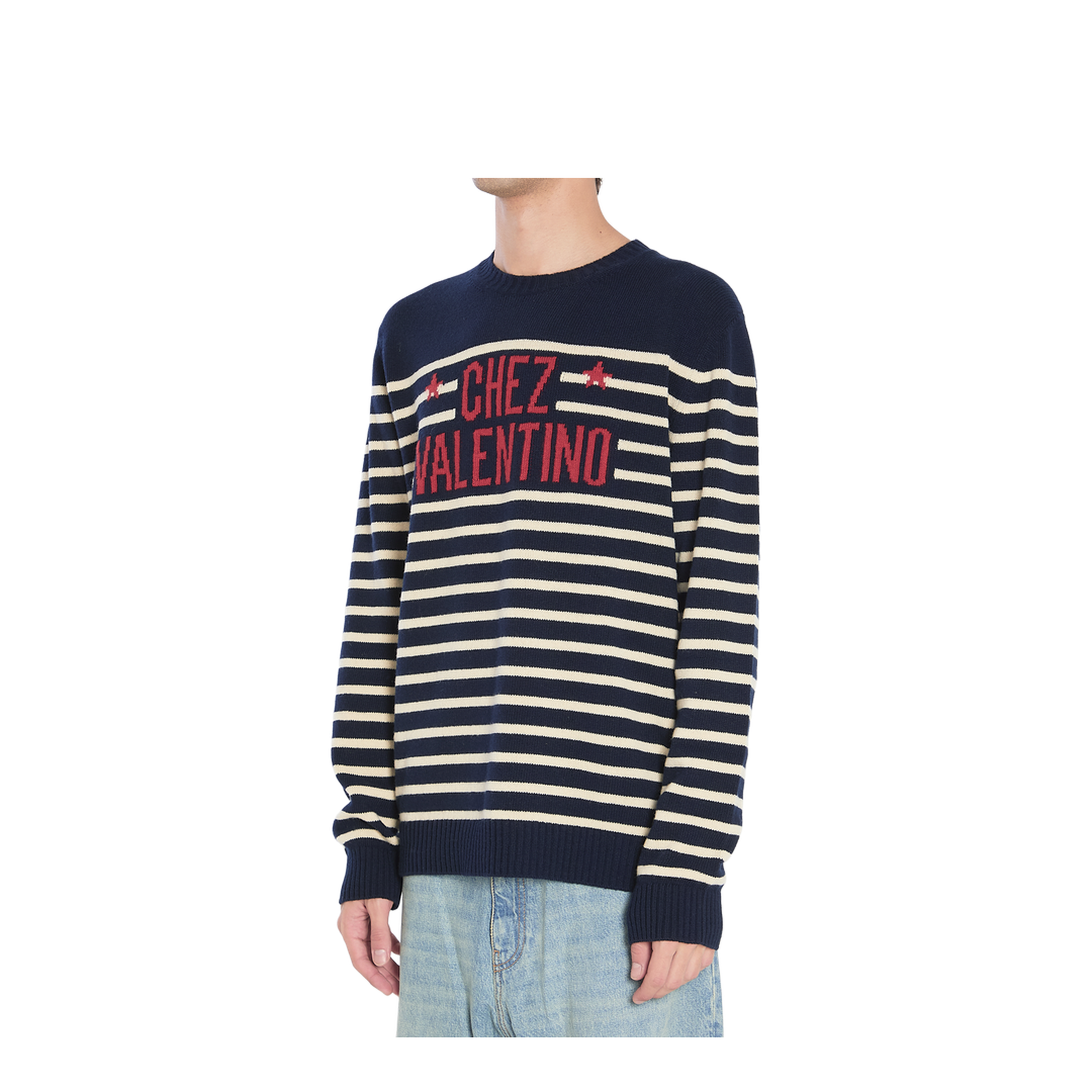 Men's Striped Wool Sweater - Image 2