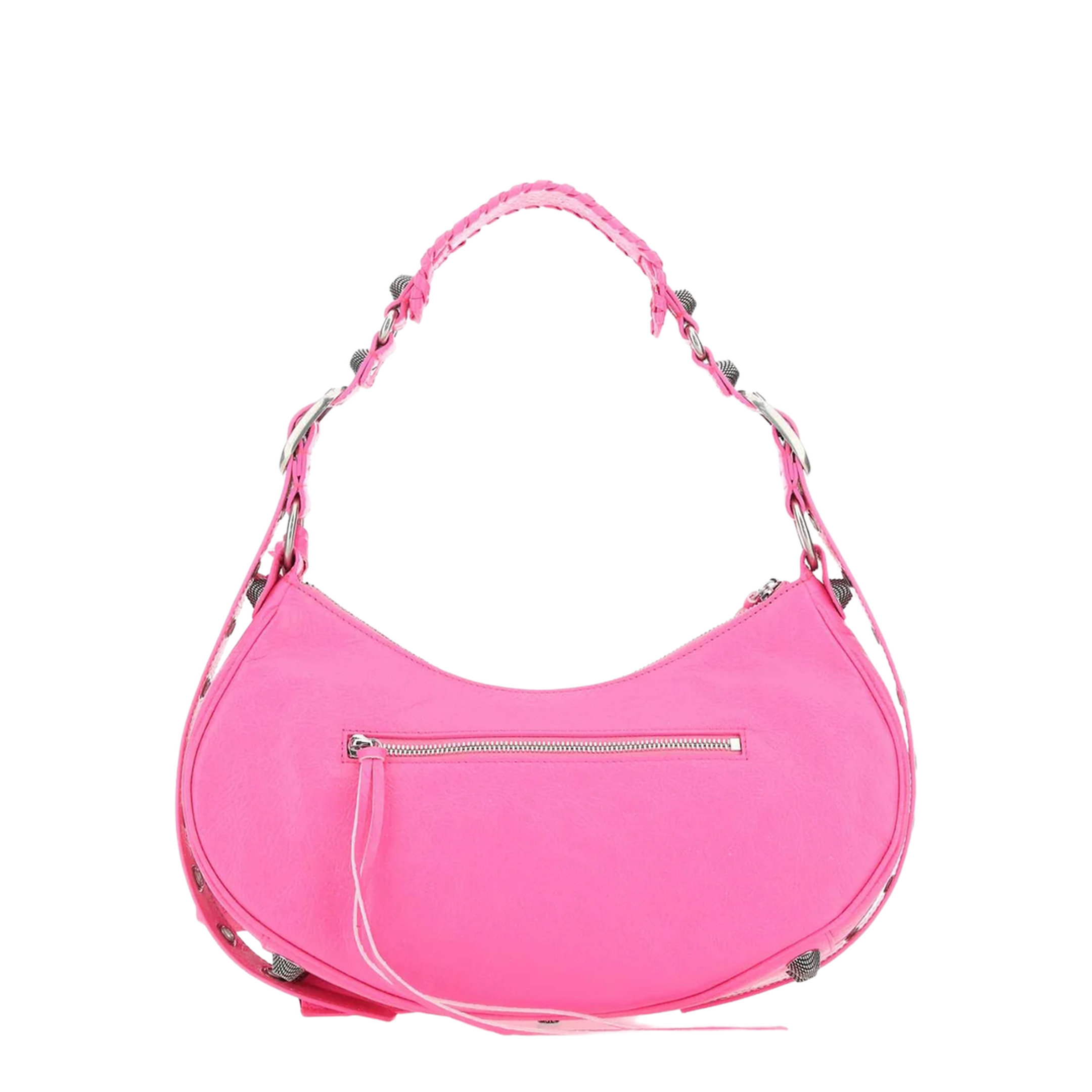 Le Cagole Small Lambskin Shoulder Bag - Fluo Pink - Image 2