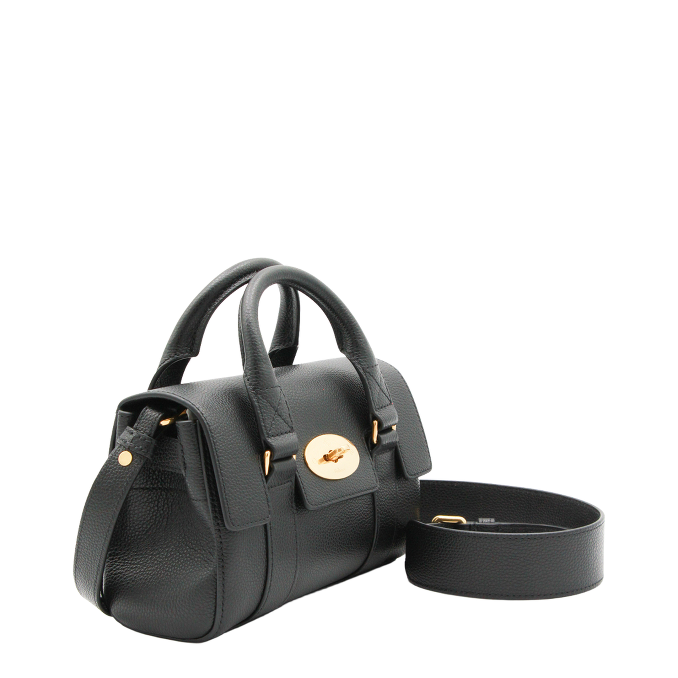 Bayswater Mini Small Classic Grain Top-Handle Bag - Black - Image 3