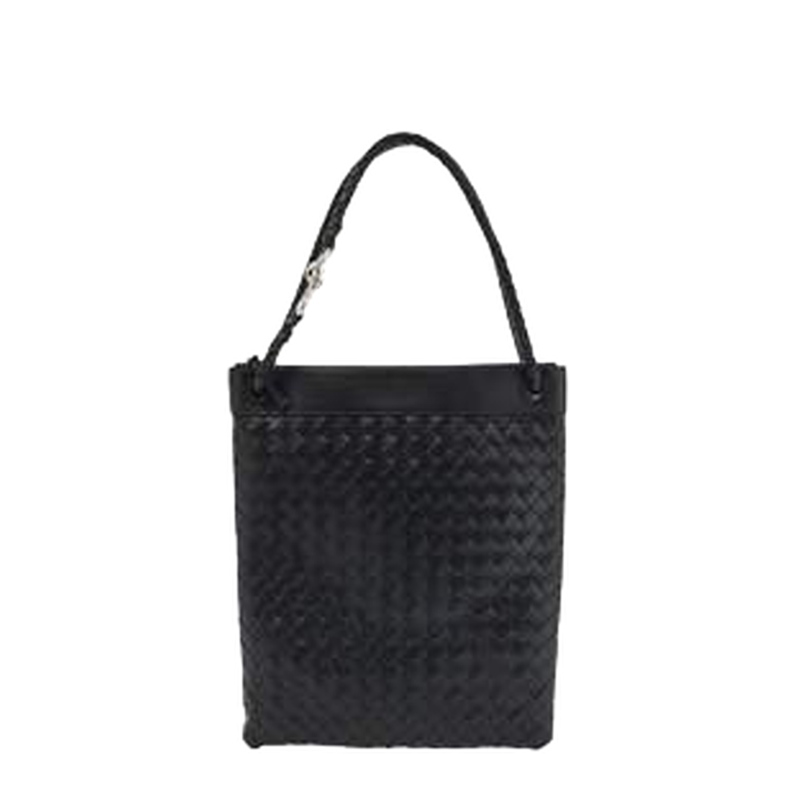 Andiamo Flat Leather Tote Bags - Black - Image 1