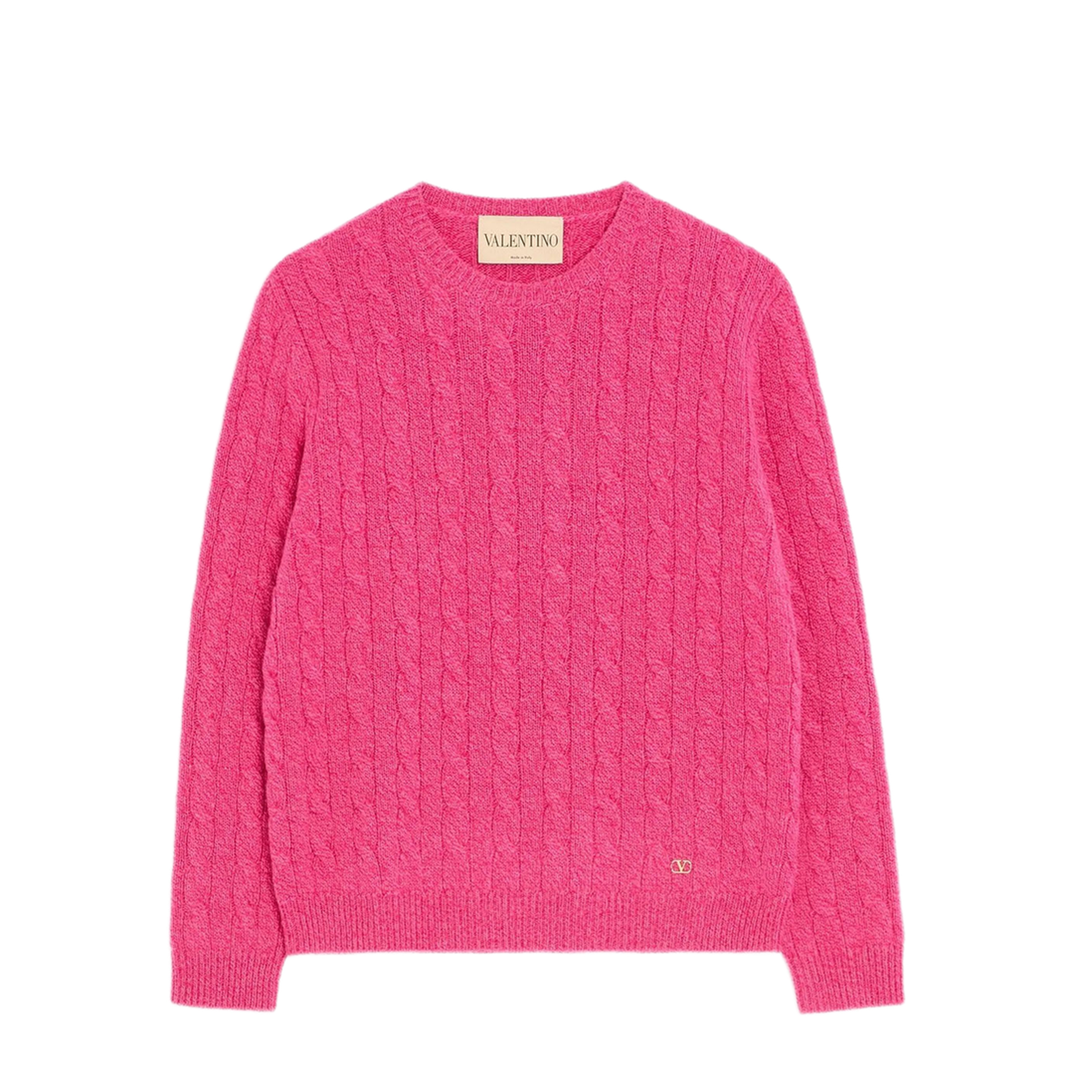 Wool Mouliné Cable-Knit Sweater - Image 1