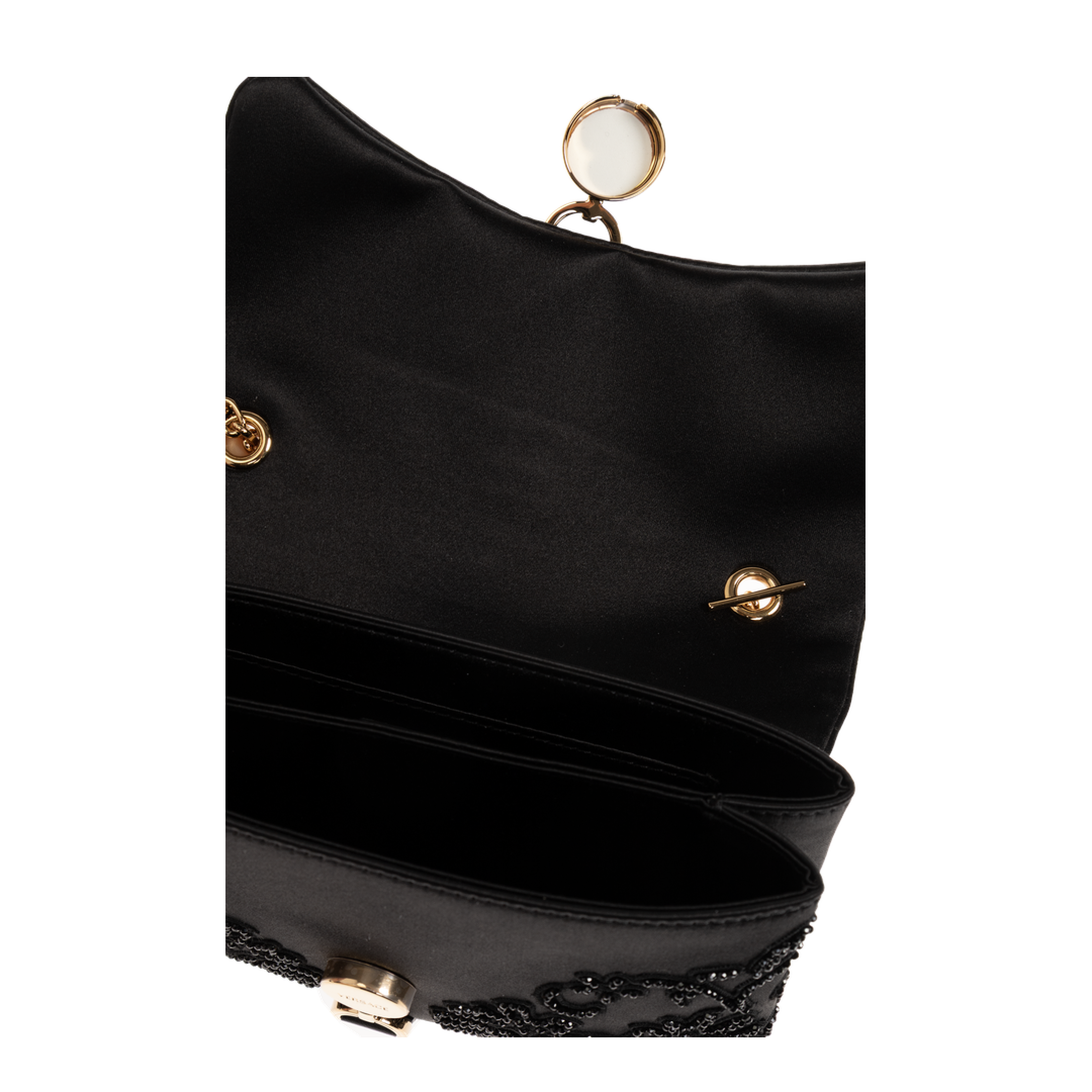 Kleio Mini Satin Mini Bag - Black/Gold - Image 5