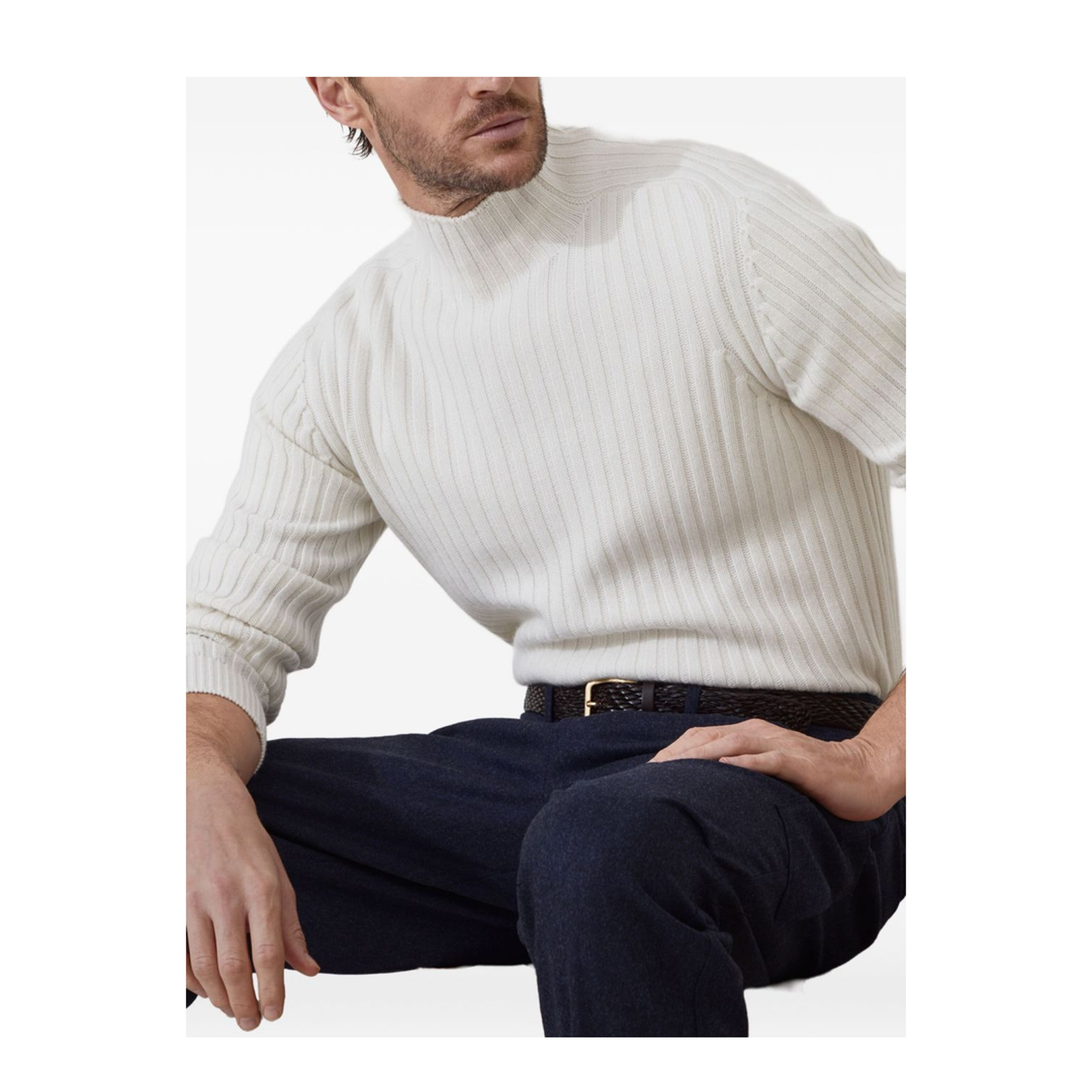 Ribbed Turtleneck Sweater - Image 4