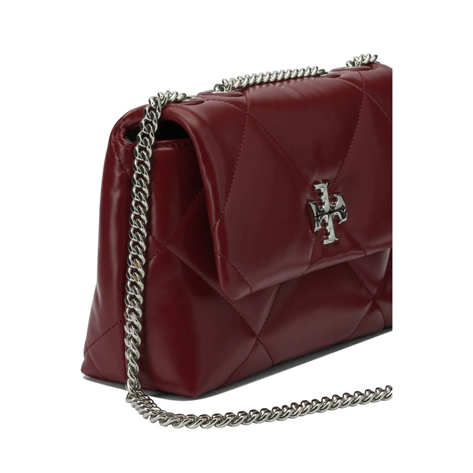 Kira Diamond Small Shoulder Bag Leather Dark Carmine - Image 4