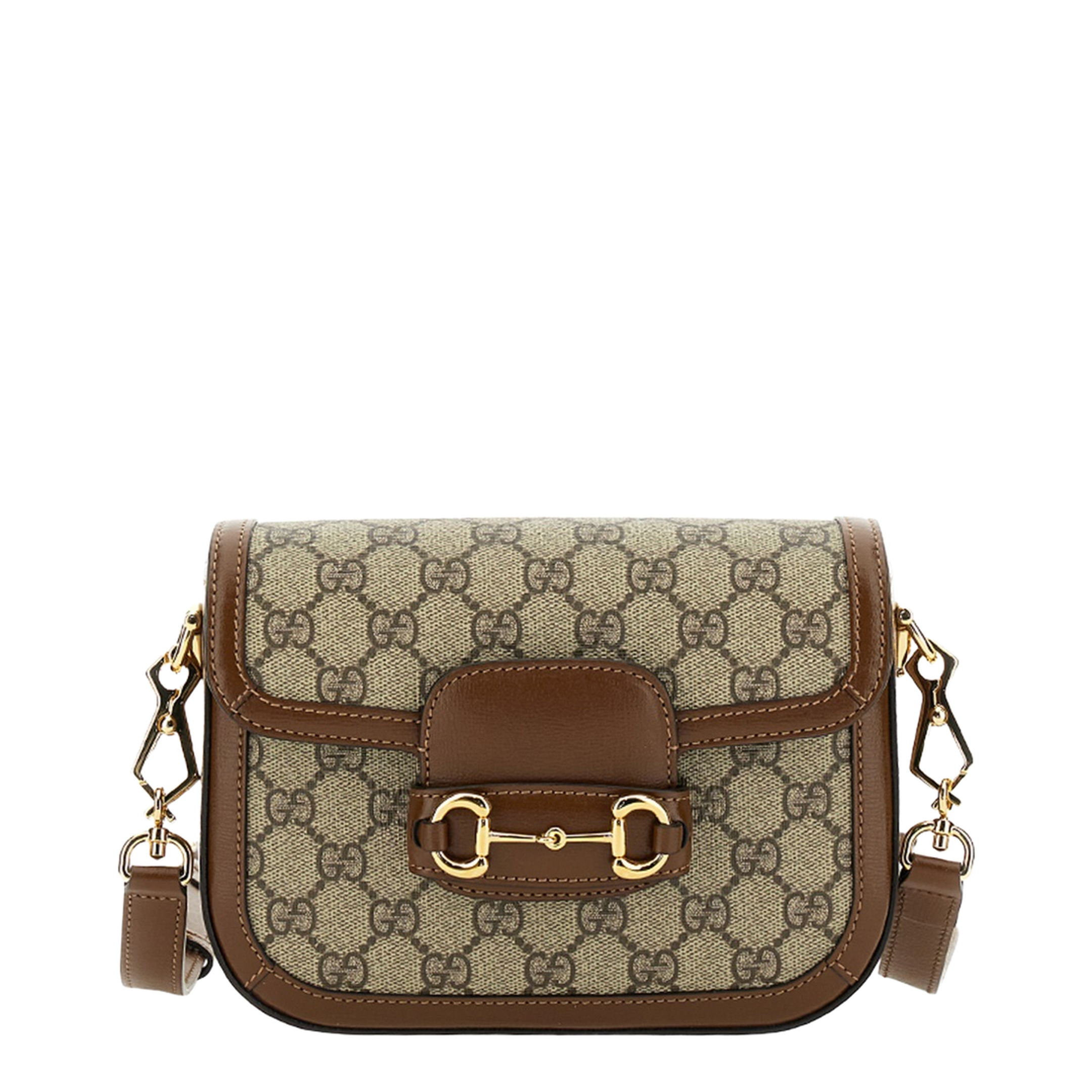 Horsebit 1955 Small Leather Shoulder Bag - Brown - Image 1