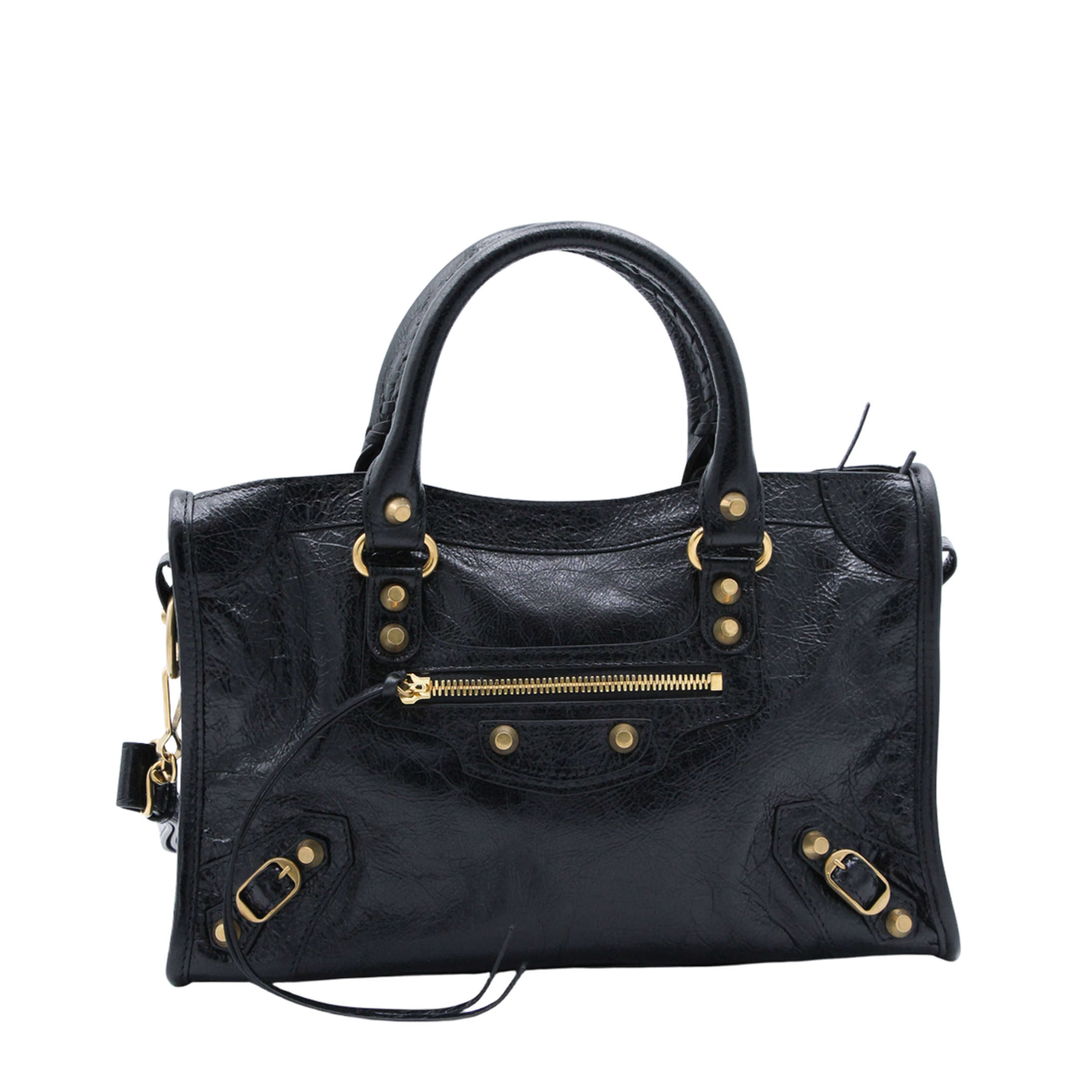 Le City Small Arena Storico Lambskin Shoulder Bag - Black - Image 1