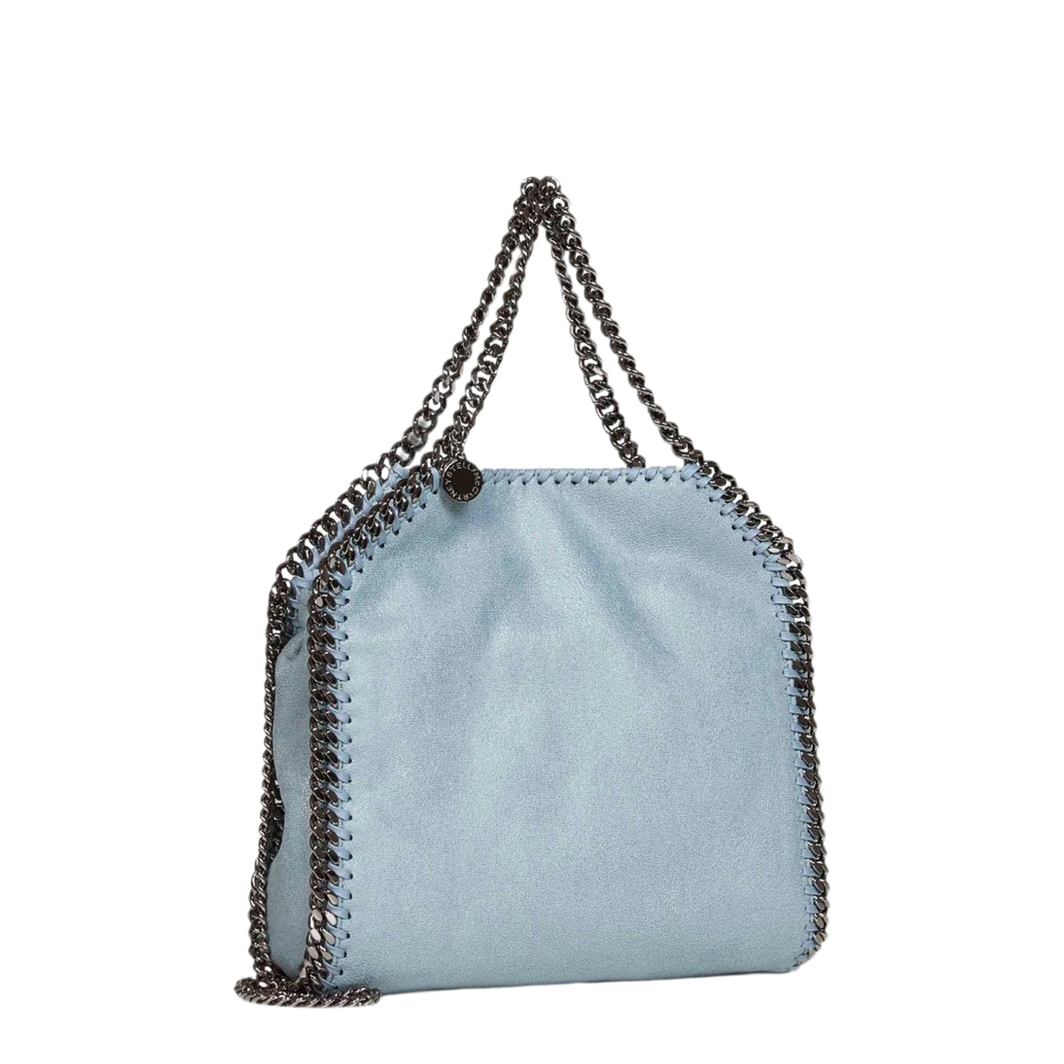 Falabella Mini Vegan Shaggy Deer Tote - Ice Blue - Image 3
