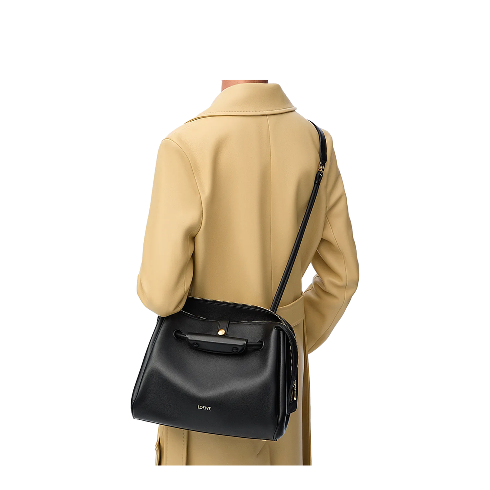 Pebble Pouch in Smooth Calfskin Black - Image 5