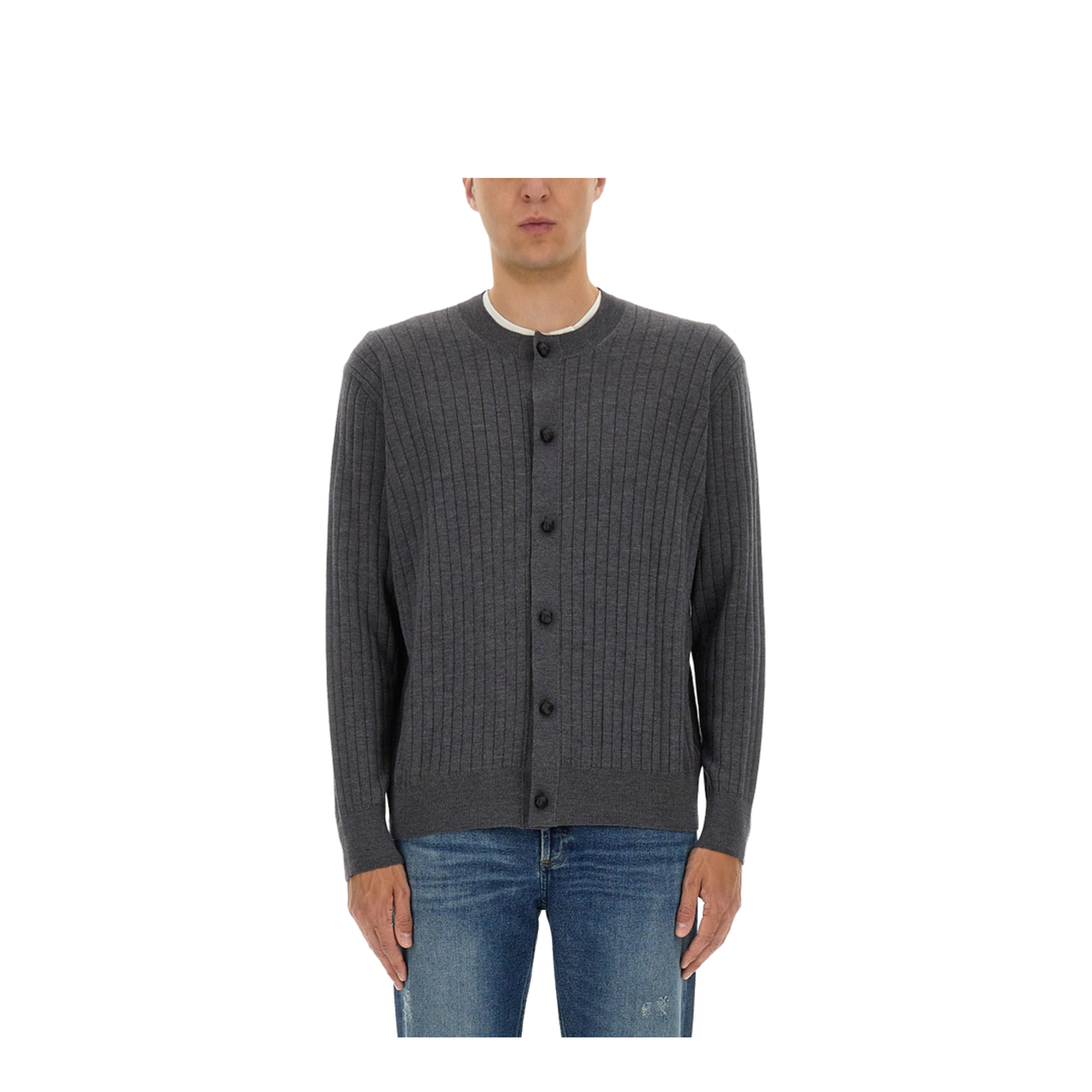 Ribbed Wool Cardigan - Image 1