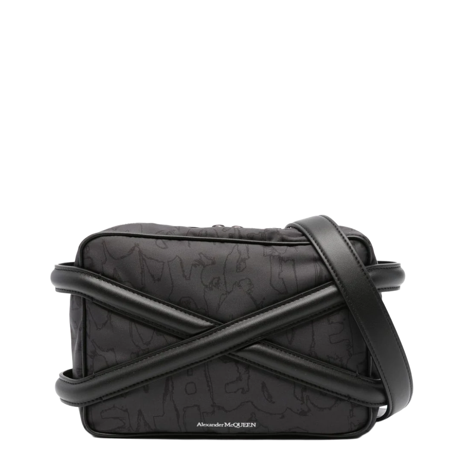 Black Nylon Harness Crossbody Bag - Image 1