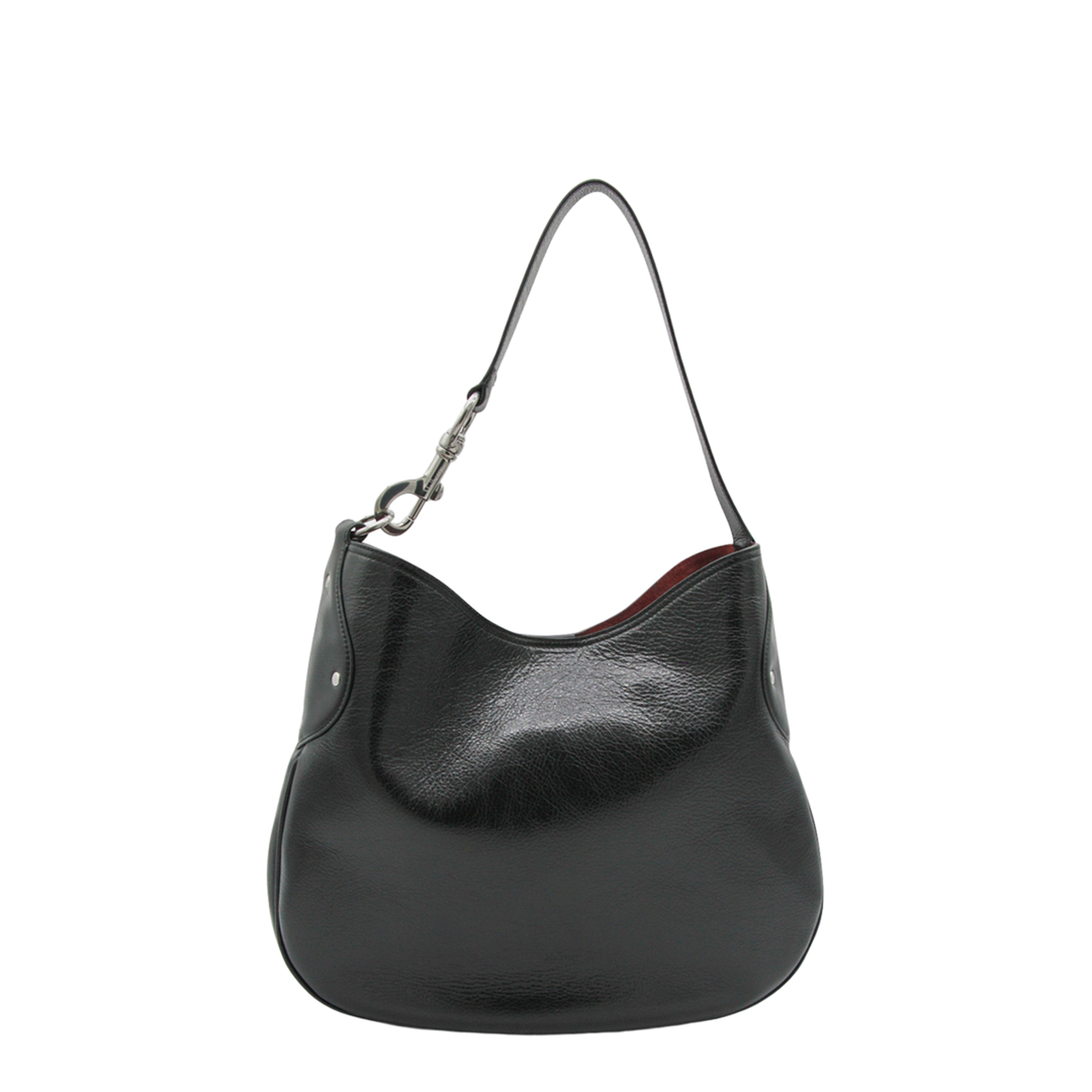 Hackney Shoulder Bag High Shine Calf Leather - Black - Image 2