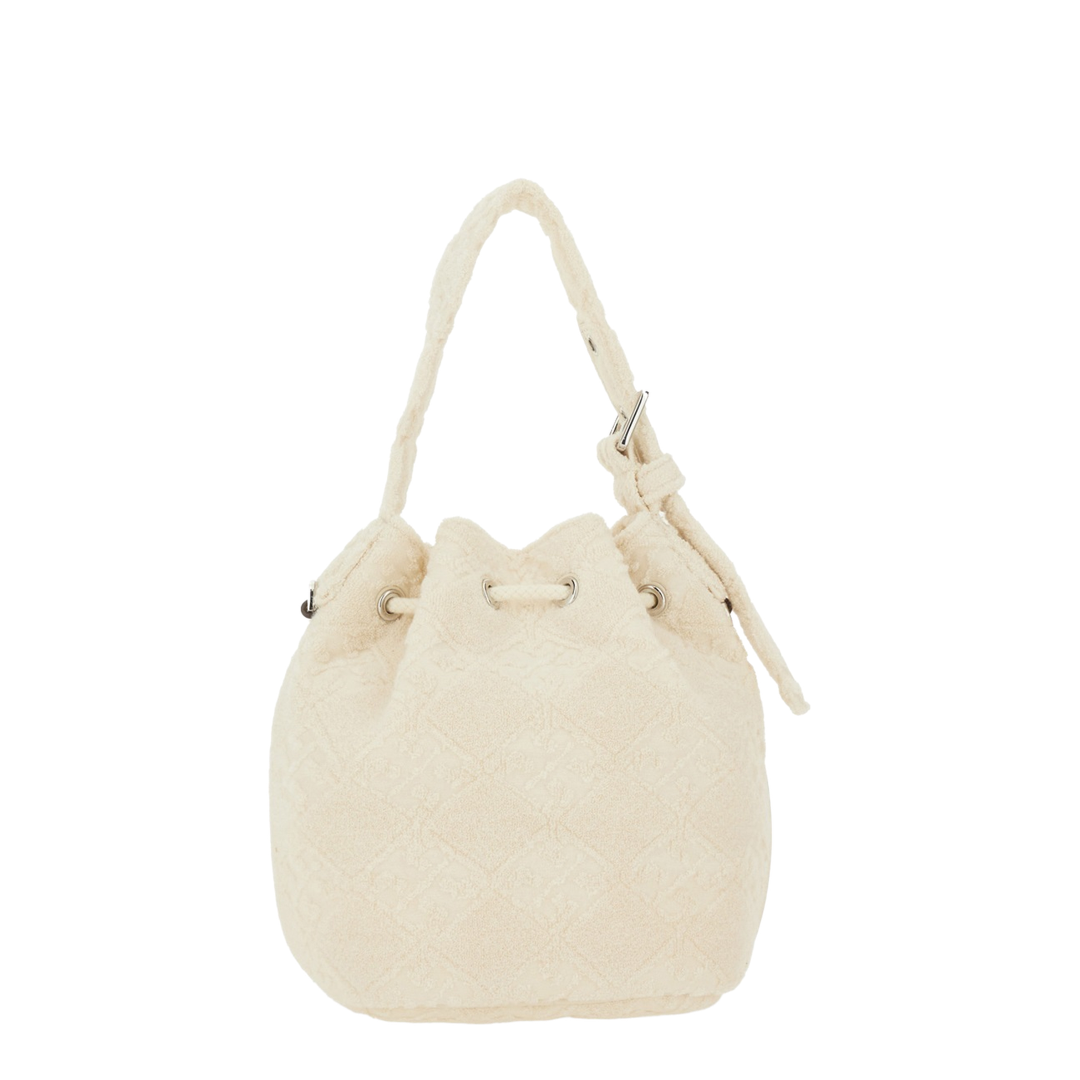 T Monogram Terry Mini Bucket Bag - New Ivory - Image 3