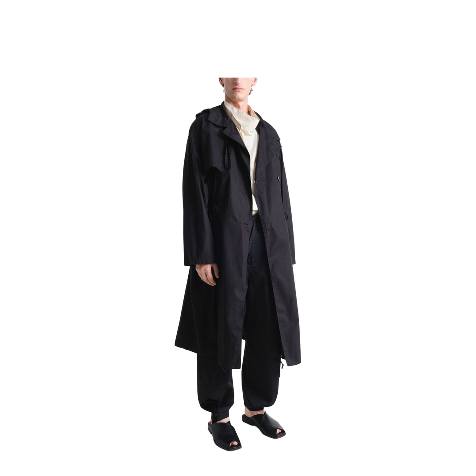 Light Ventile Cotton Trench in Blue - Image 4