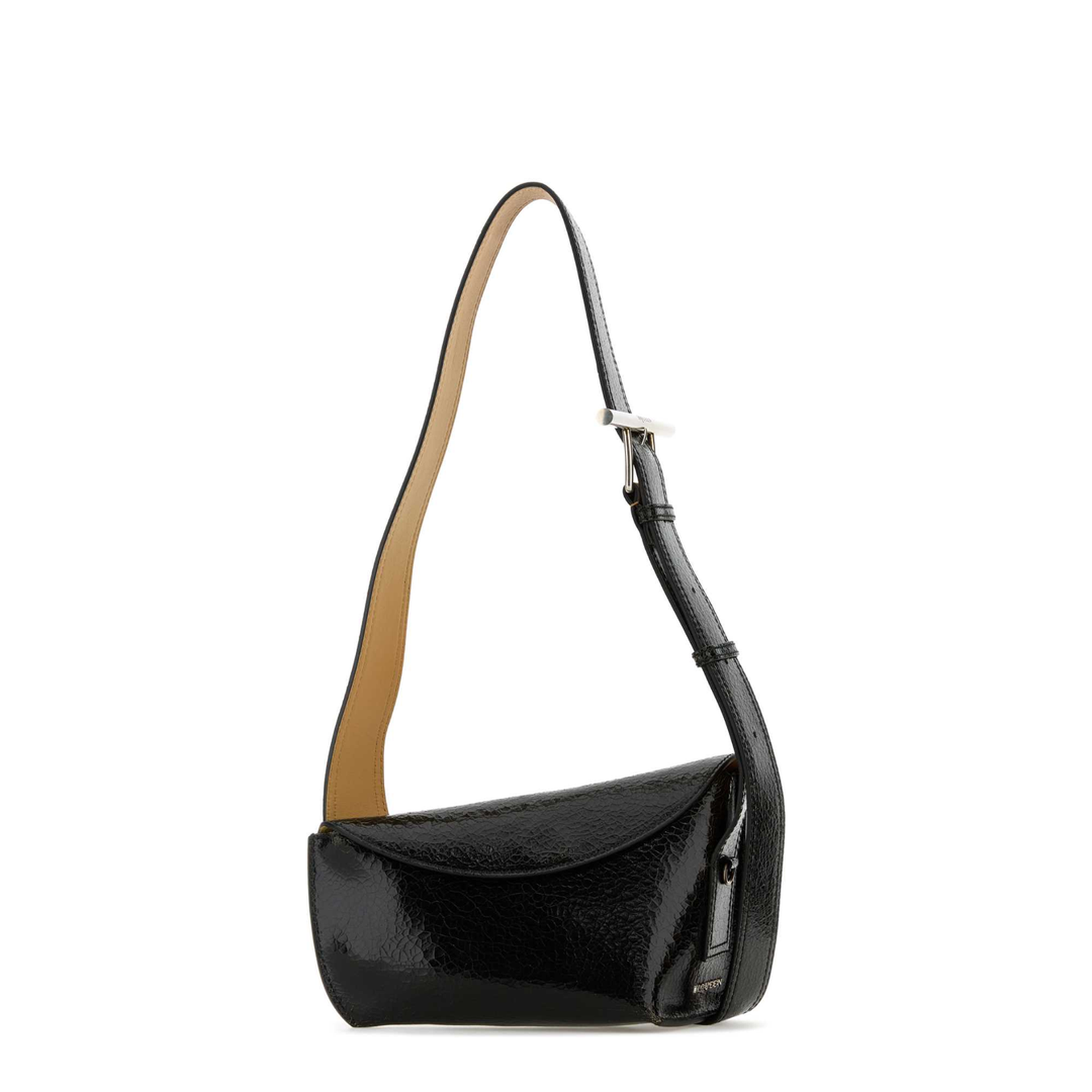 T-Bar Calf Leather Crossbody - Black - Image 1