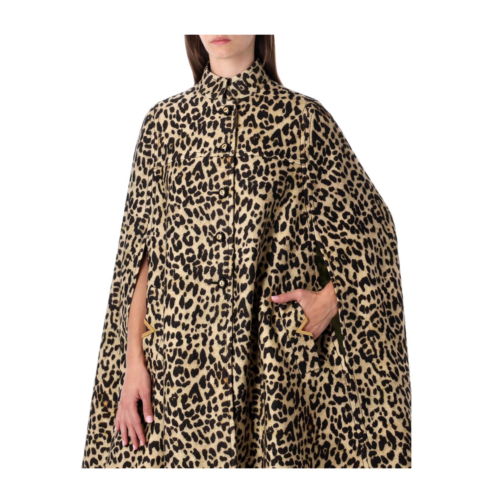 Cape In Wool Animal Print - Image 3