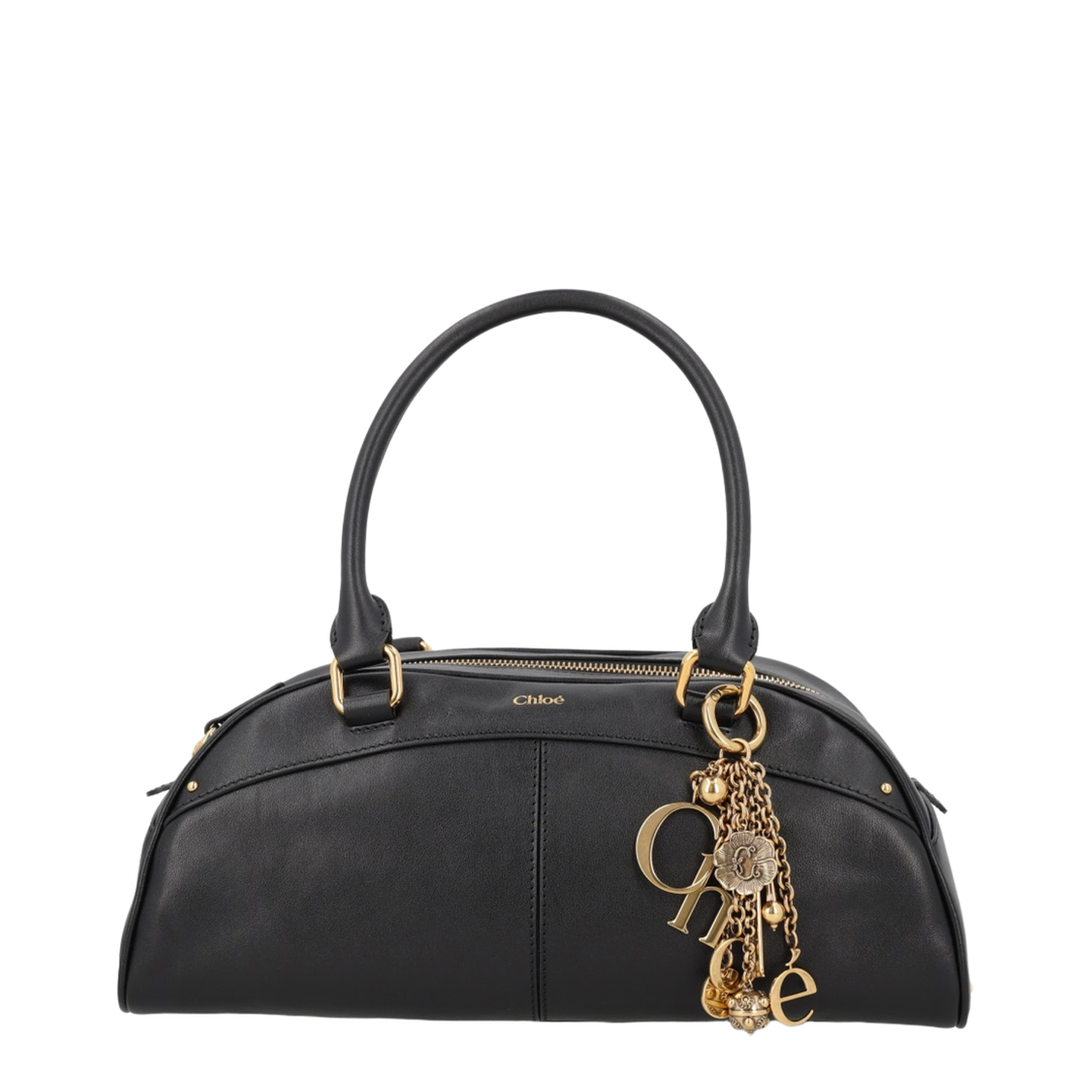 Calfskin Bowling Bag - Black - Image 1