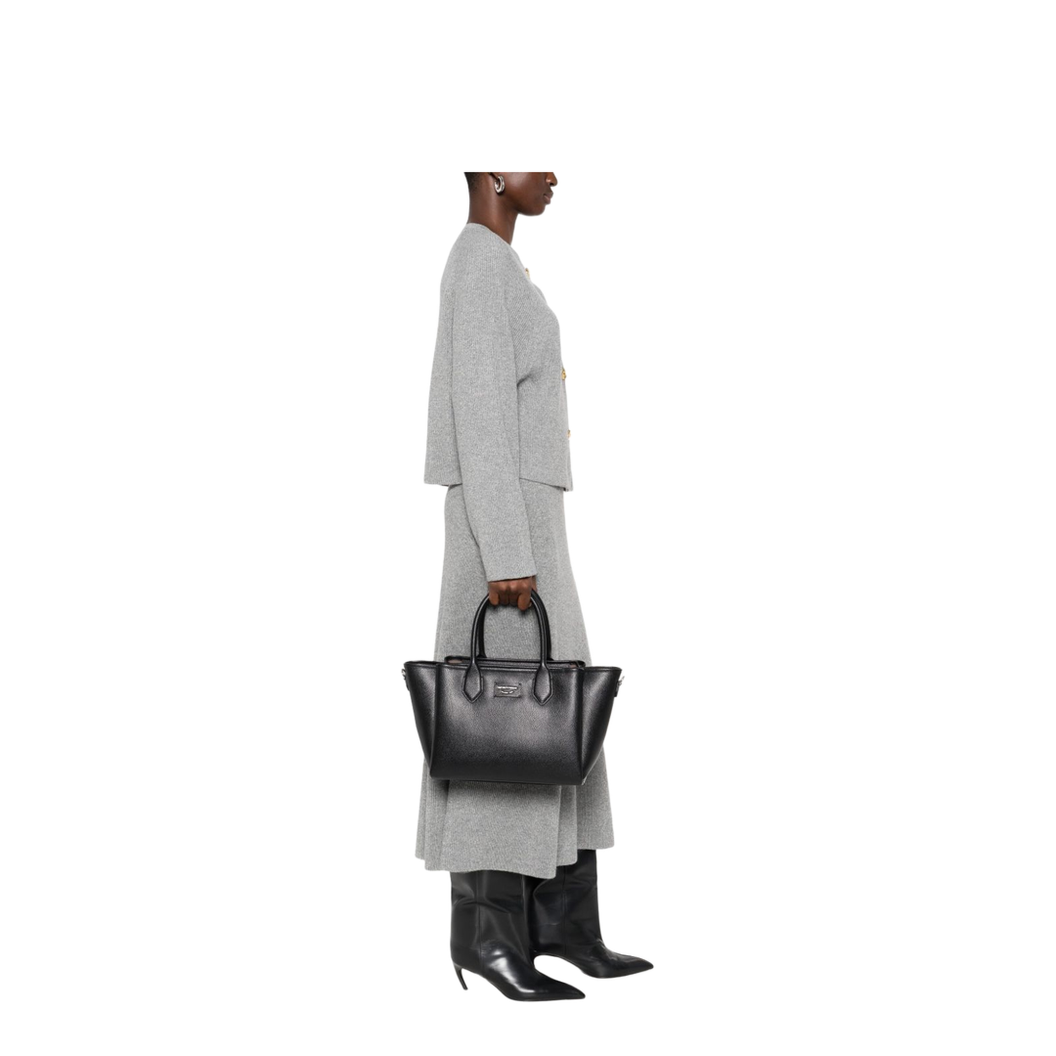 Medium Shopper Bag with Palmellato Finish - Image 5