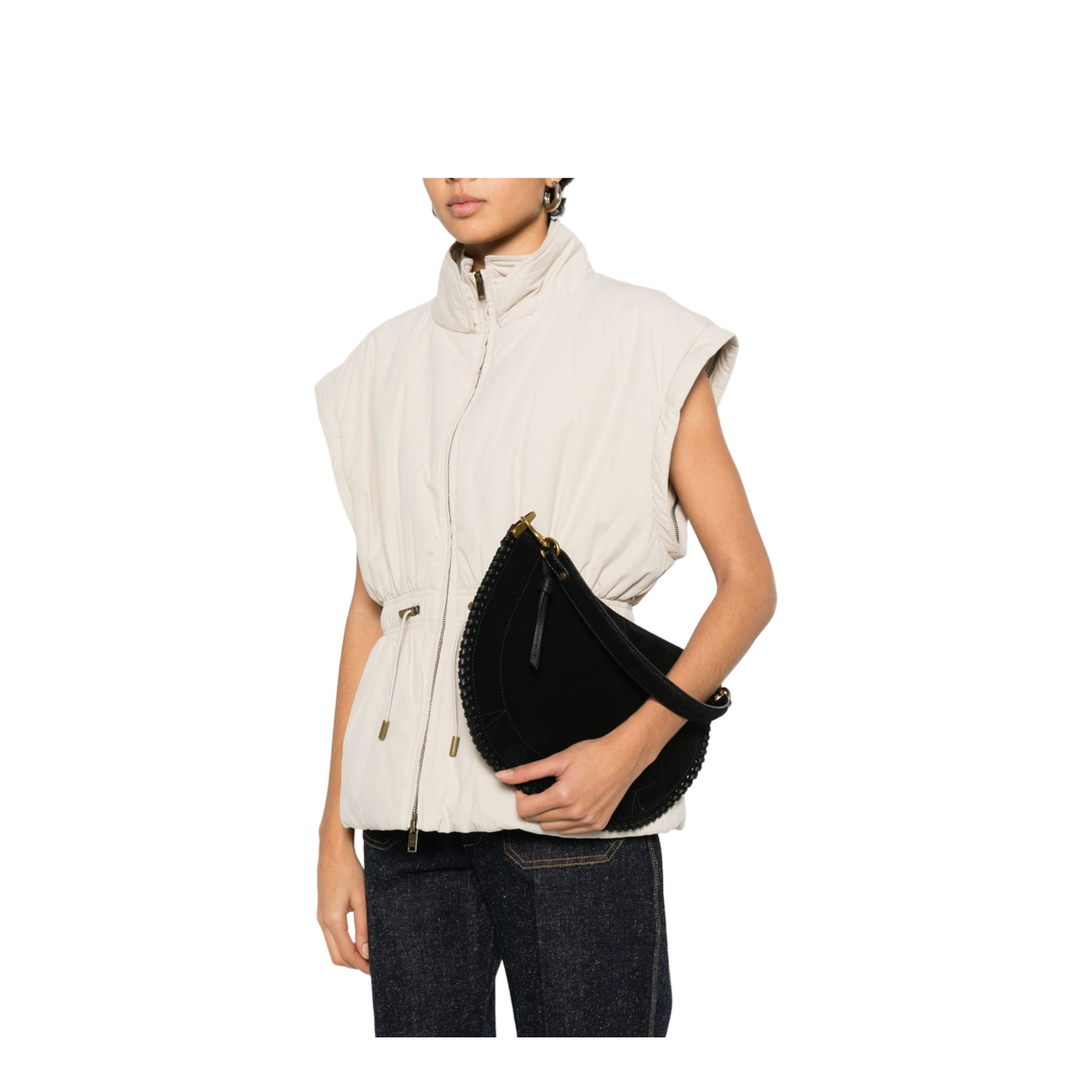 Oskan Braided Suede Calfskin Zipped Bag - Black - Image 3