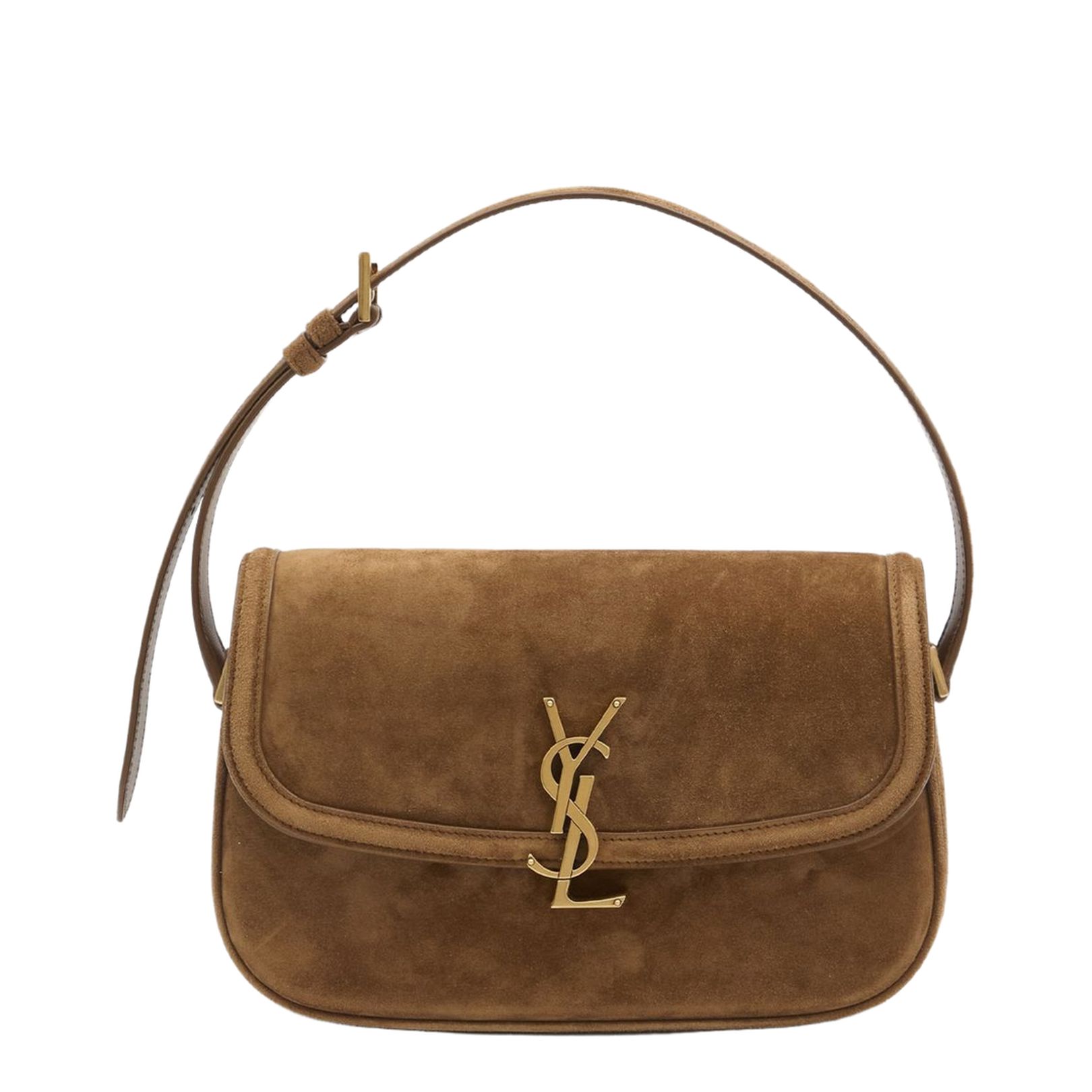 Solferino Medium Suede Shoulder Bags - Brown - Image 1