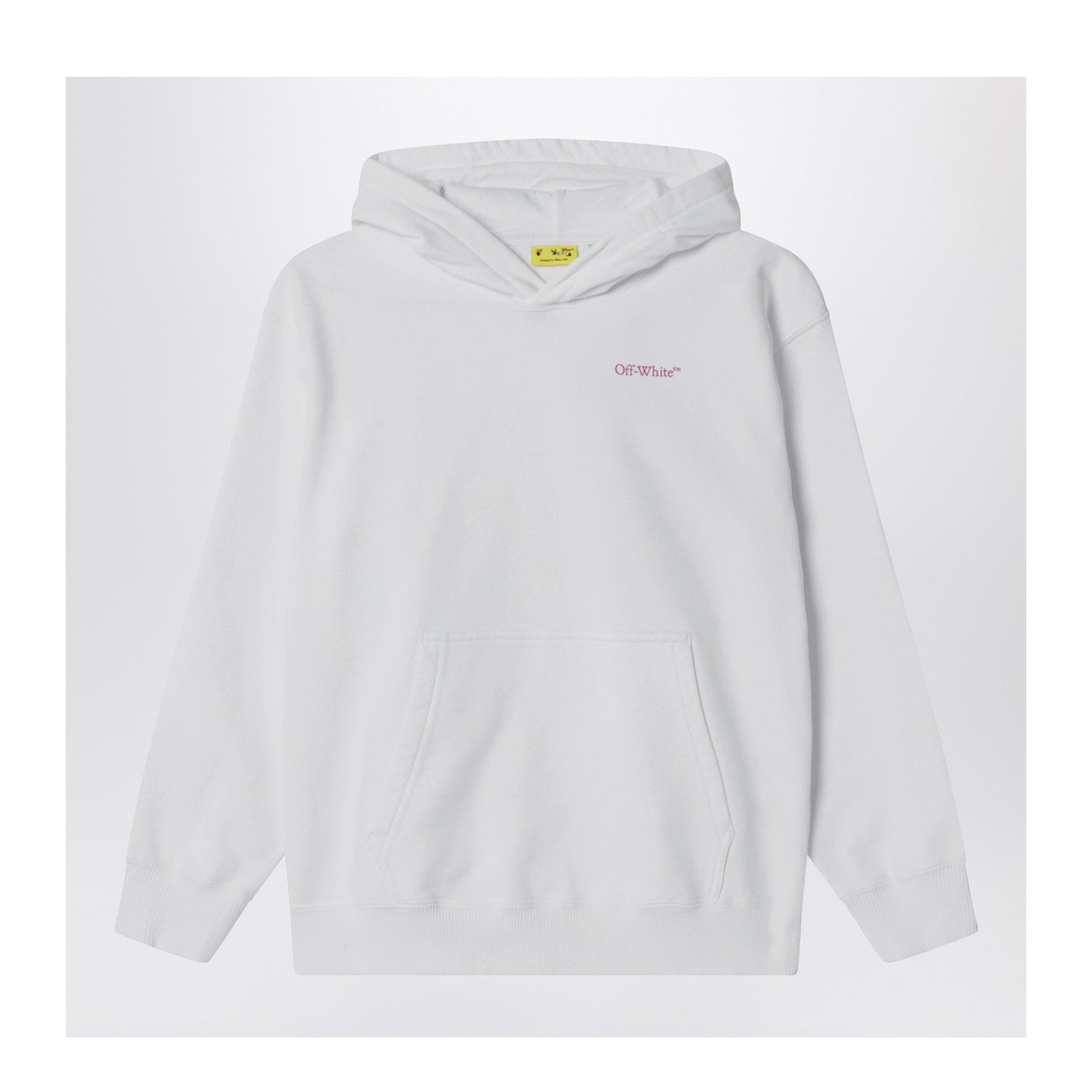 White Hoodie with Arrow Motif - Image 1