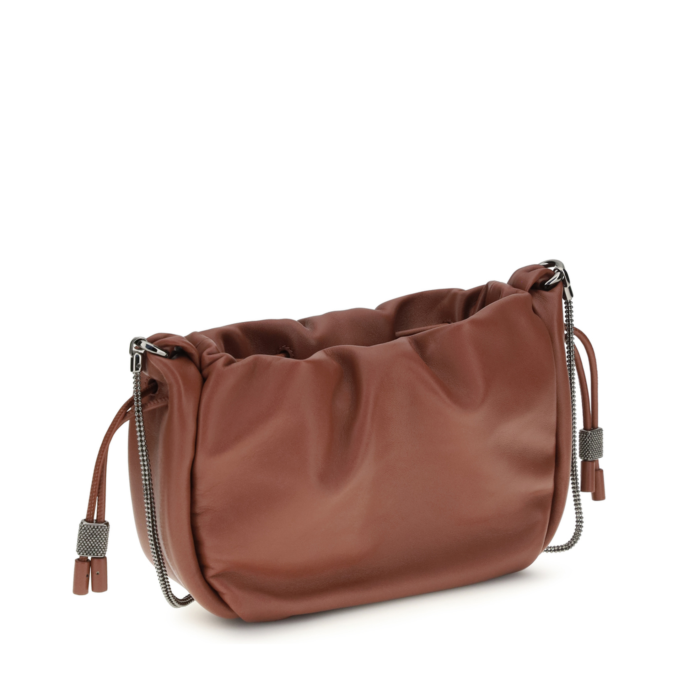 Bucket Mellow Mini Calfskin Shoulder Bag - Brown - Image 3