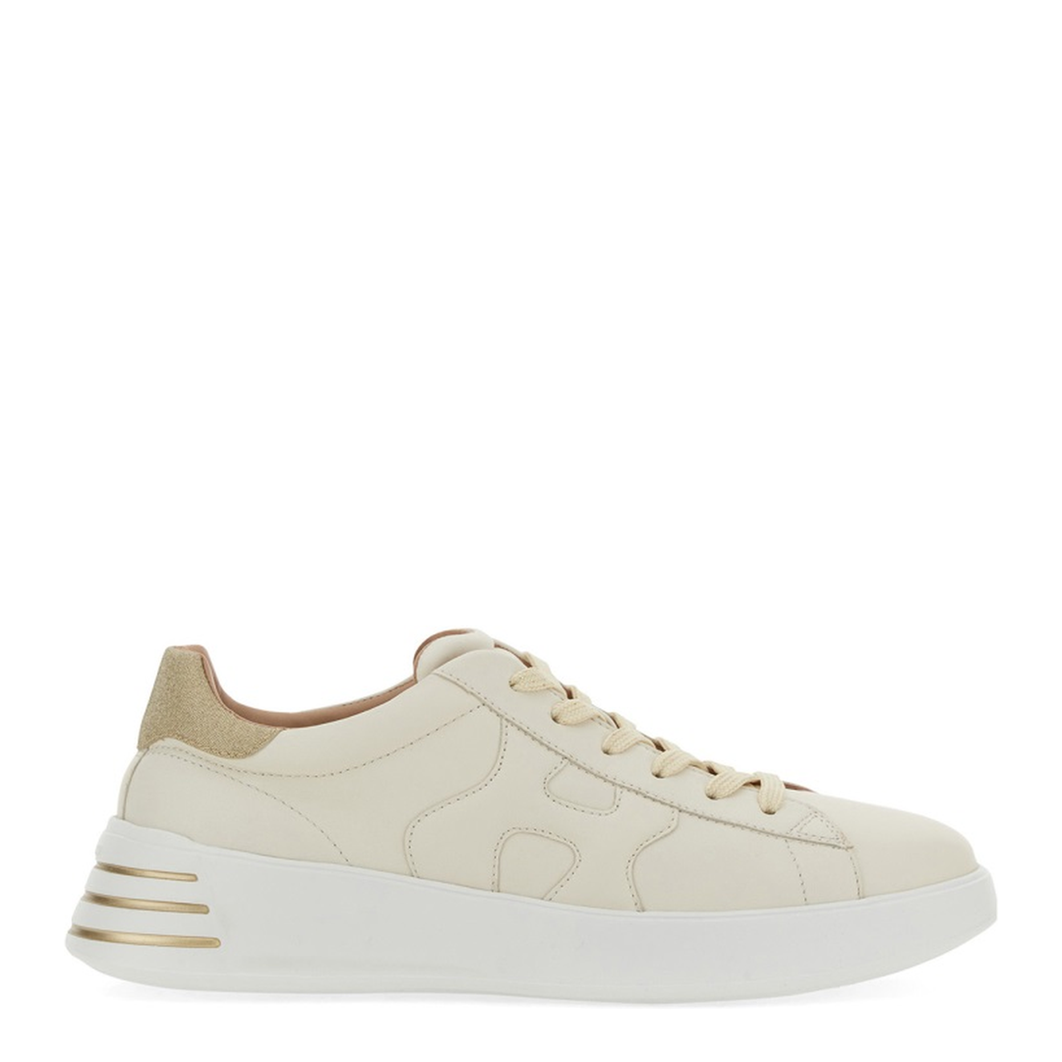Glitter-Detail Leather Sneakers - Image 2