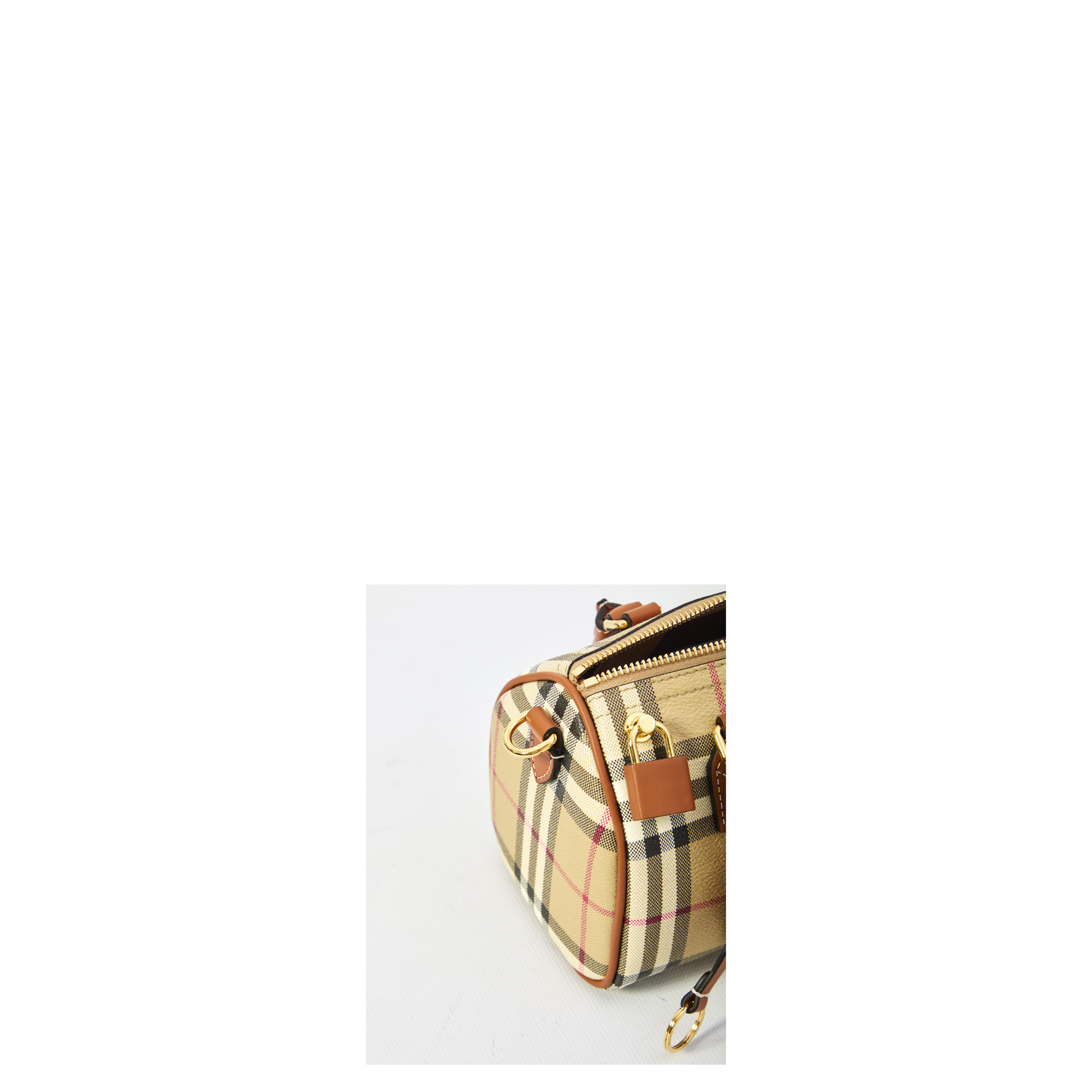 Mini Check Bowling Bag - Image 4