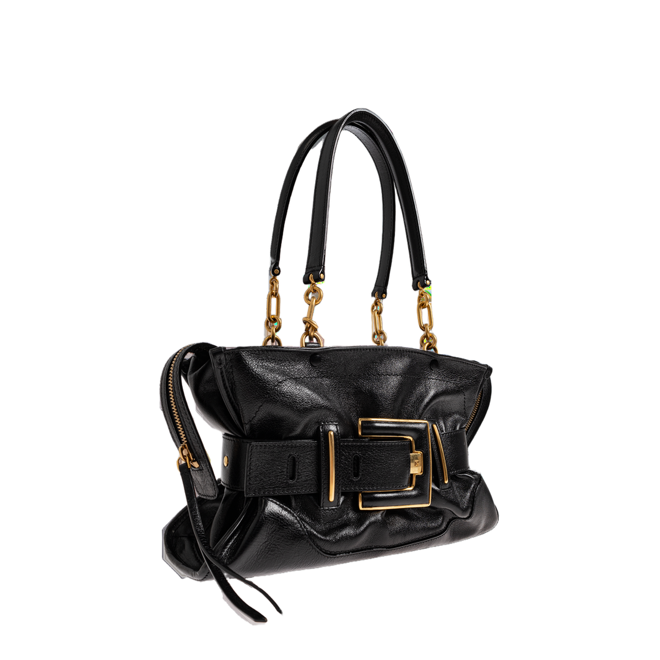 Anthem Medium Calfskin Shoulder Bag - Black - Image 4