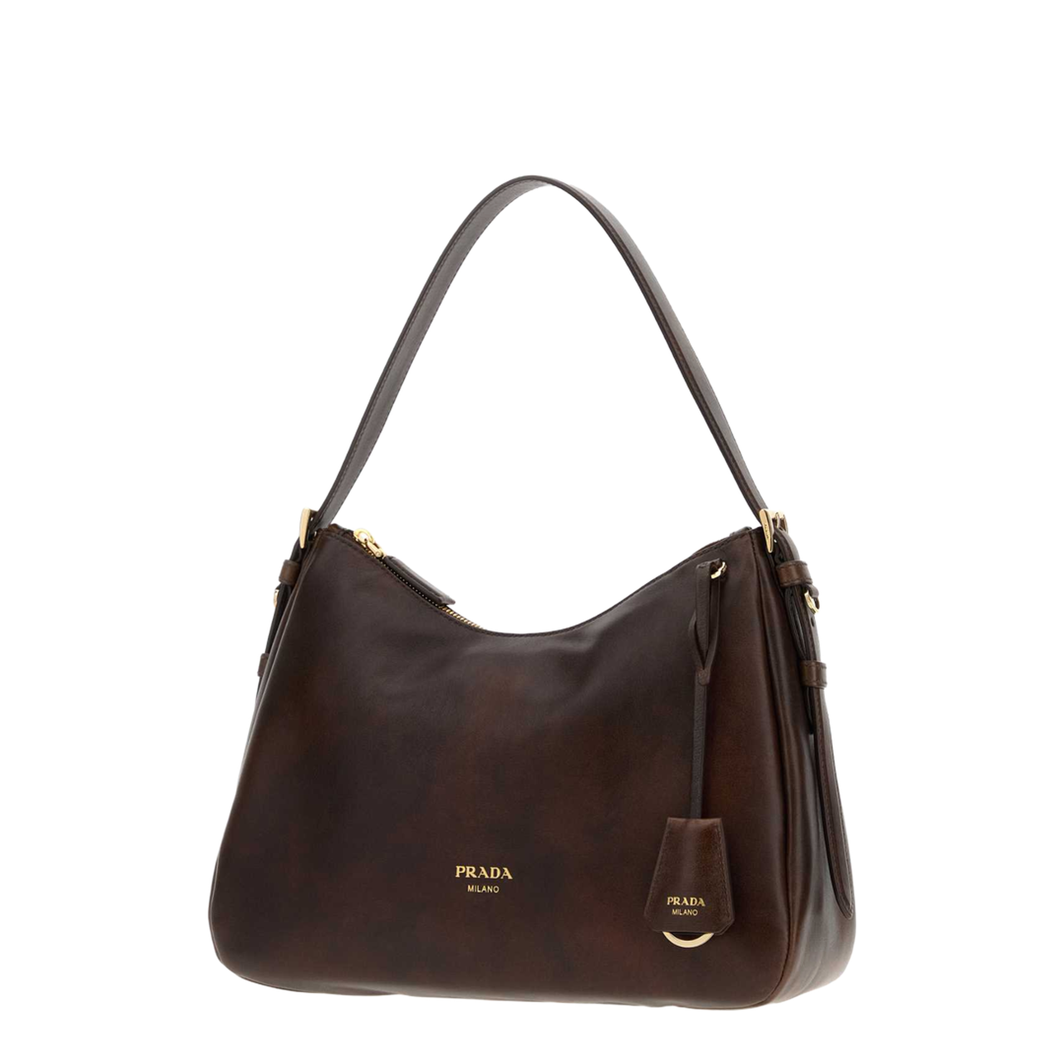 Dark Brown Leather Shoulder Bag - Image 2