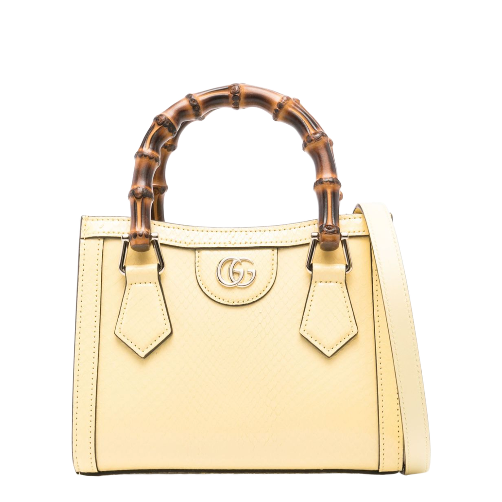 Diana Exotic Leathers Tote Bag - Pastel Yellow - Image 1