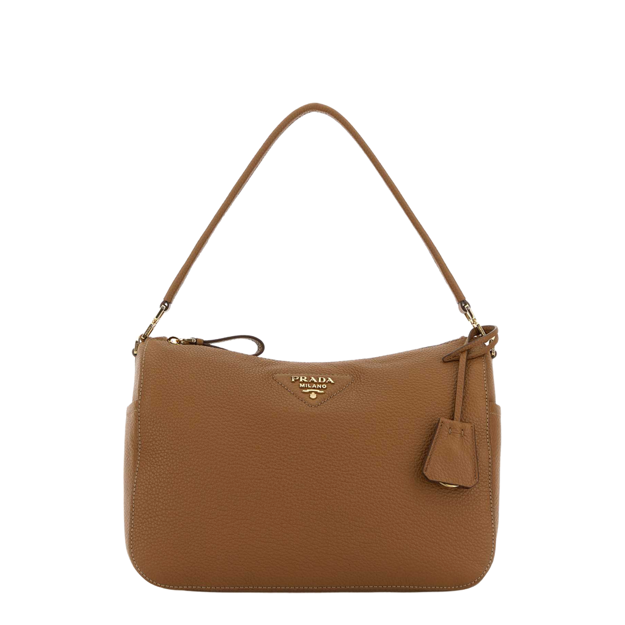 Medium Calfskin Shoulder Bag - Caramel - Image 1