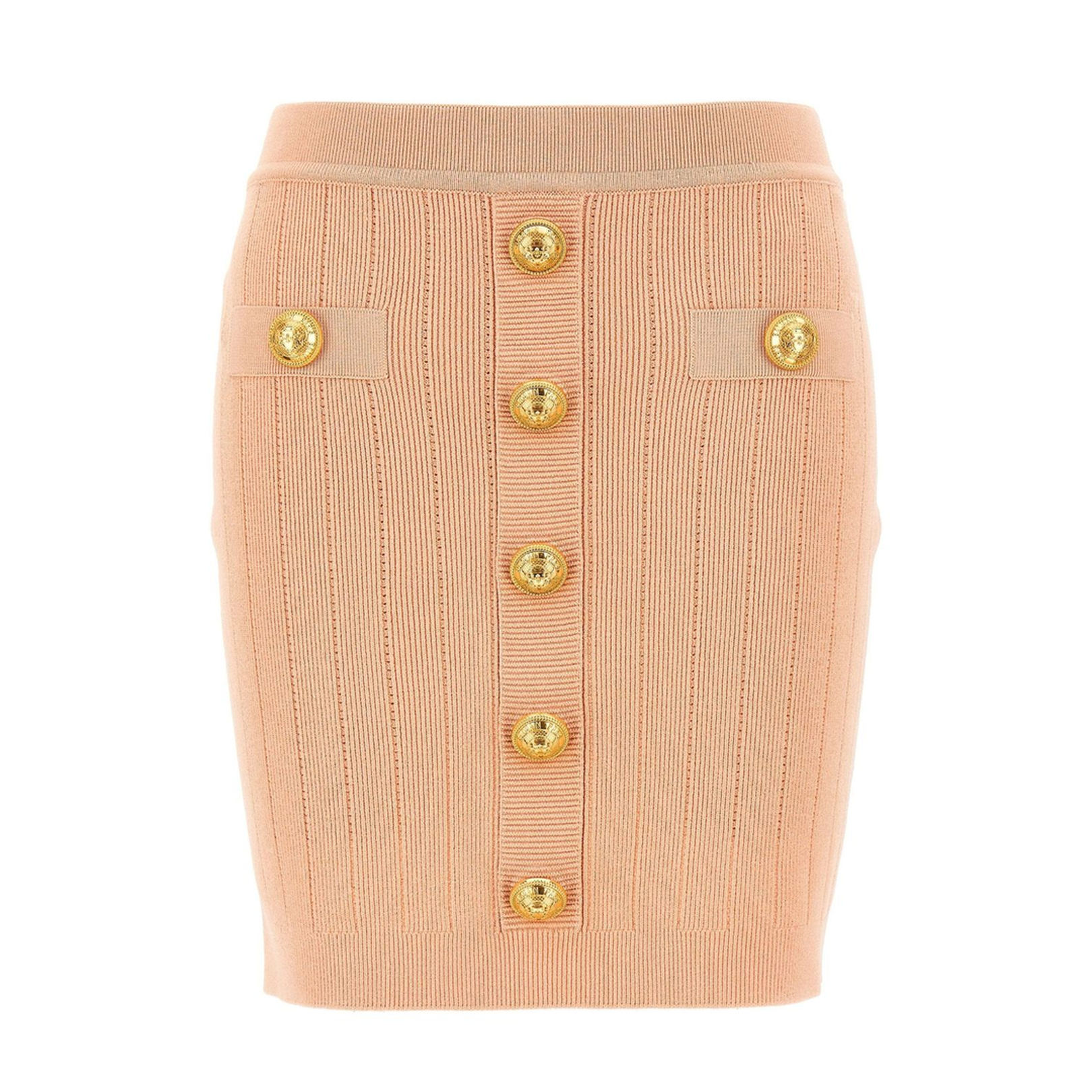 Knit Mini Skirt In Powder - Image 1